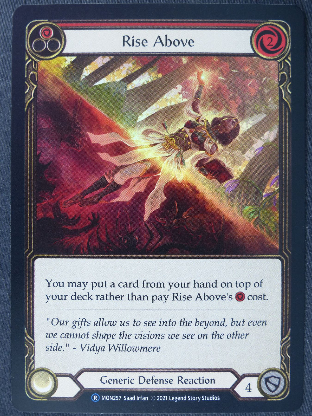 Rise Above Red Foil - Monarch Unlimited - Flesh and Blood Cards #IG