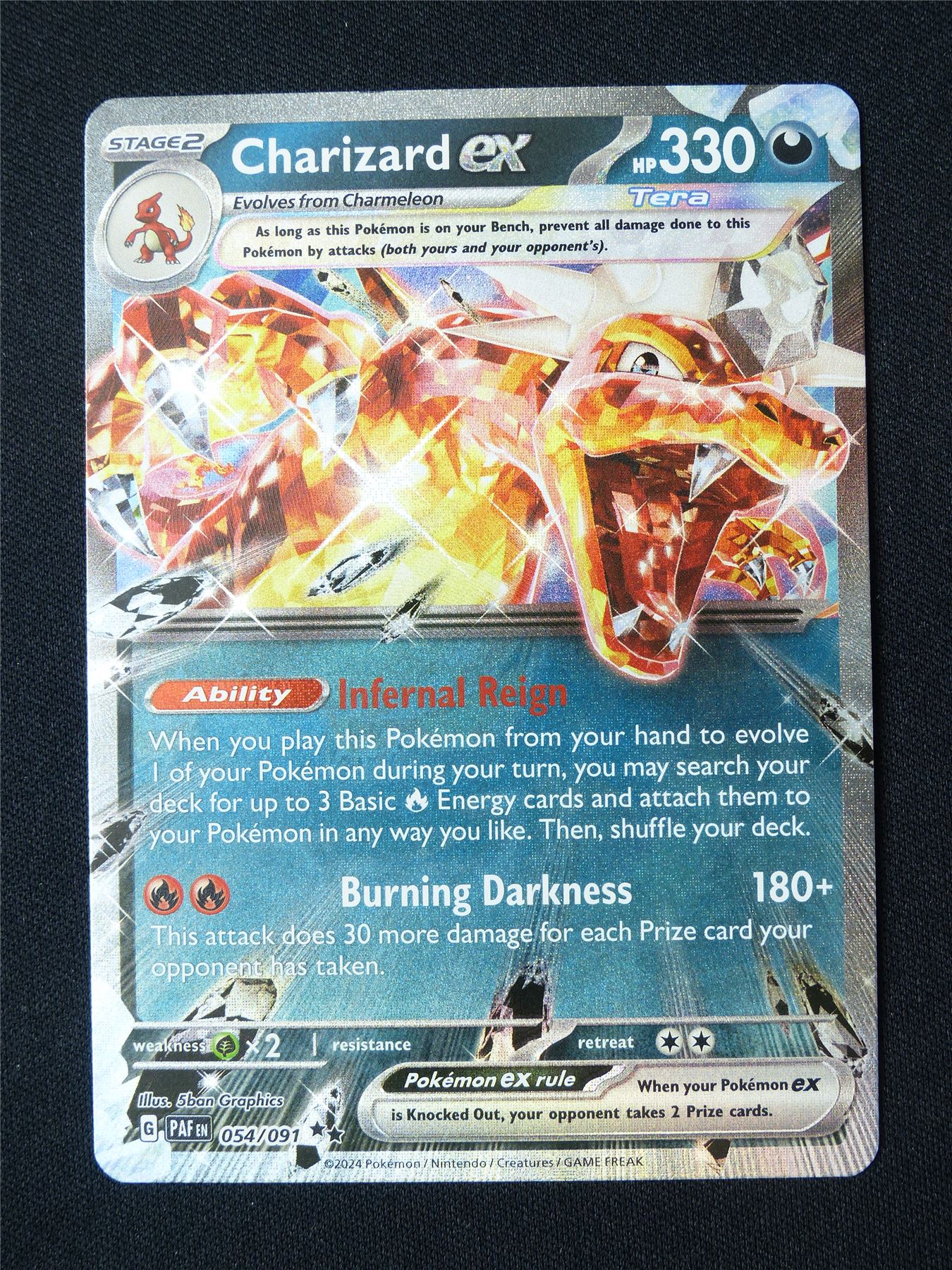 Charizard EX 054/091 Textured Holo - Pokemon Card #8S4