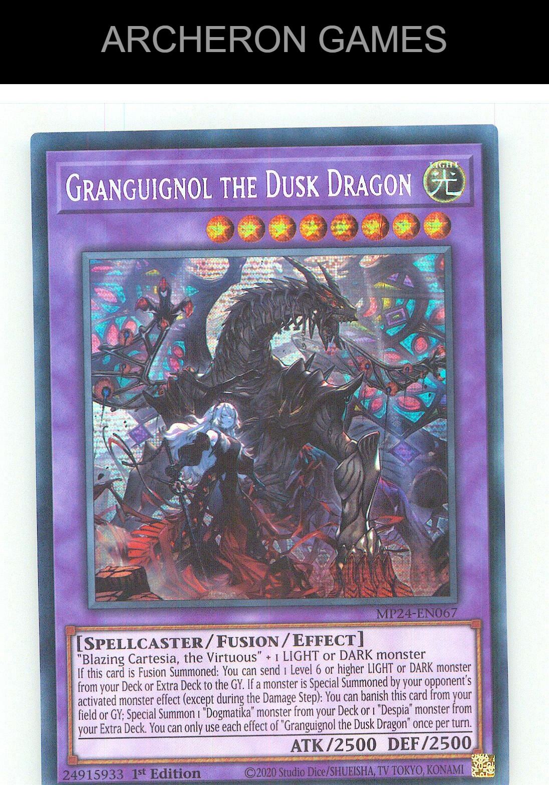 Granguignol the Dusk Dragon Prismatic Secret Rare YUGIOH Card 1st Edition