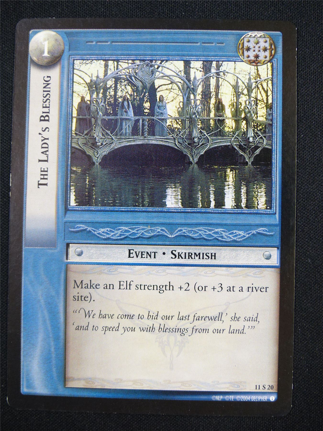 The Lady's Blessing 11 S 20 - LotR Card #18B