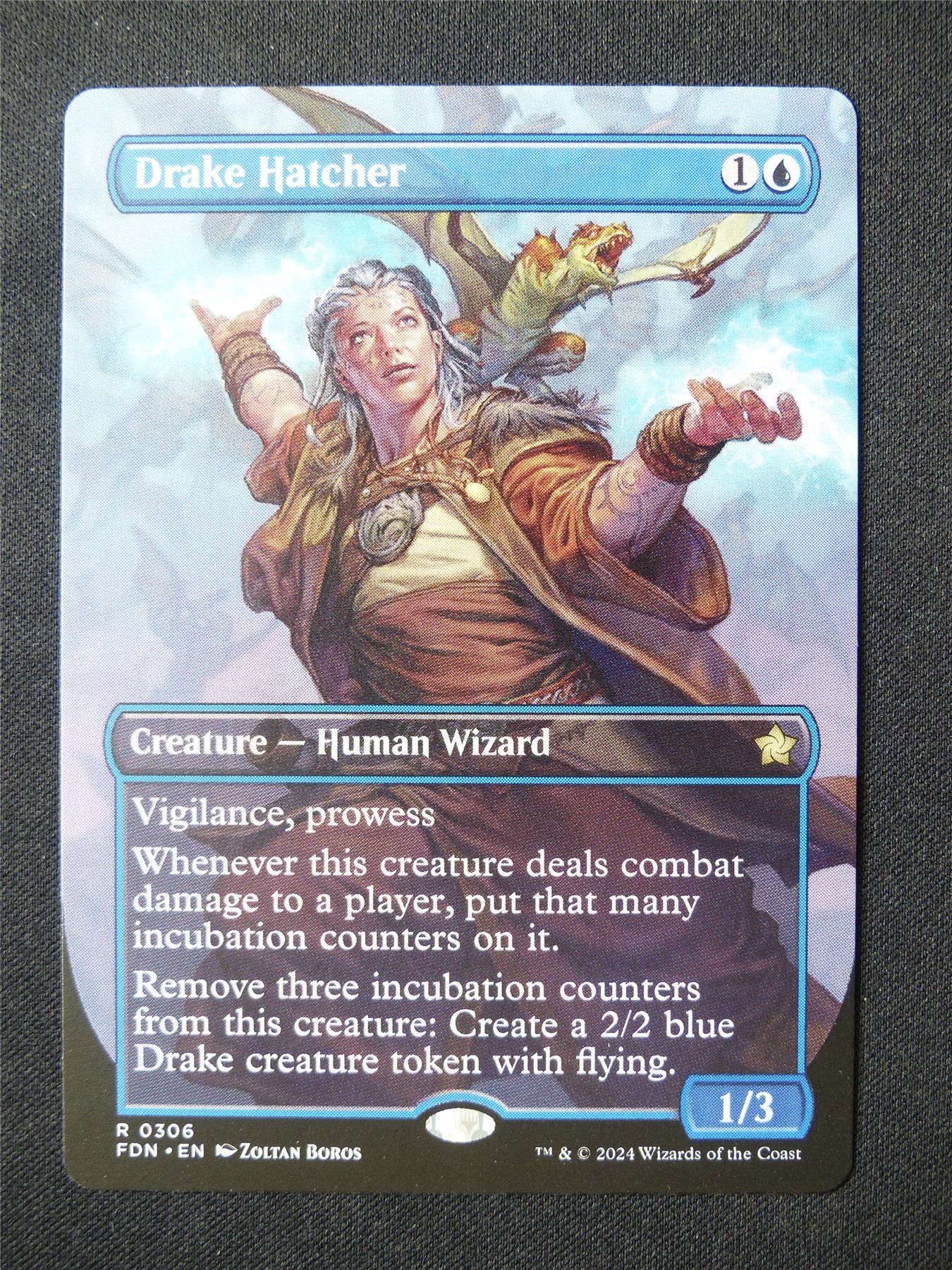 Drake Hatcher Borderless - FDN - Mtg Card #57T