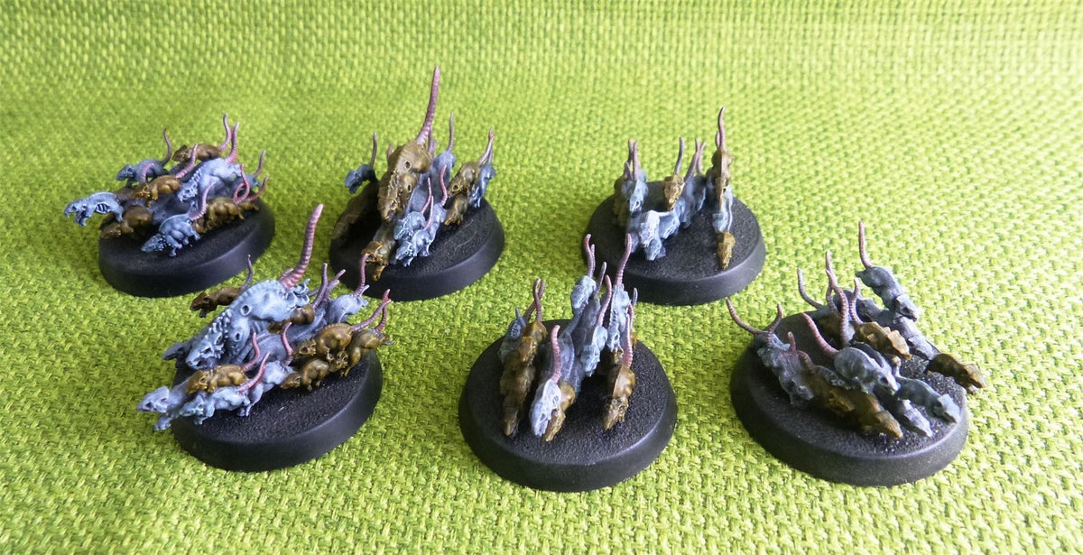Corpse Rat Swarms Painted - Cursed City - Warhammer AoS 40k #V