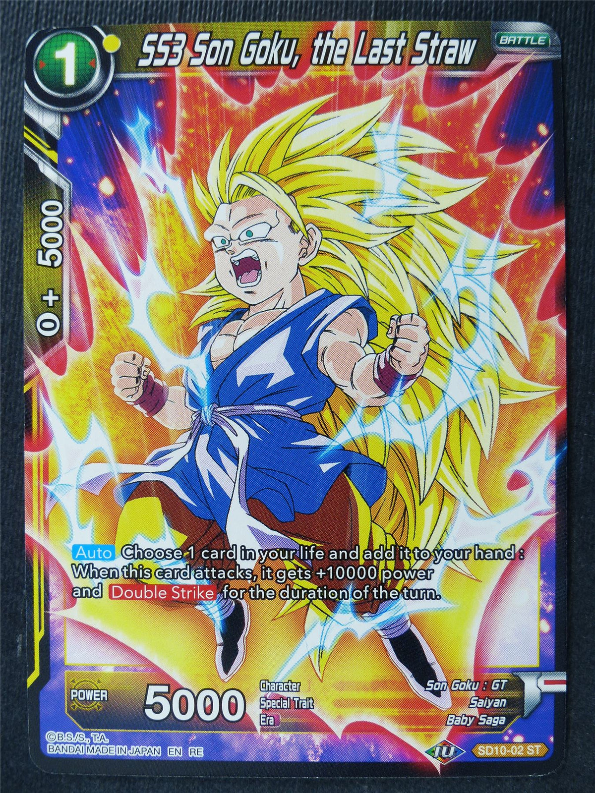 SS3 Son Goku the Last Straw - Mythic Booster - Dragon Ball Super Card #45F
