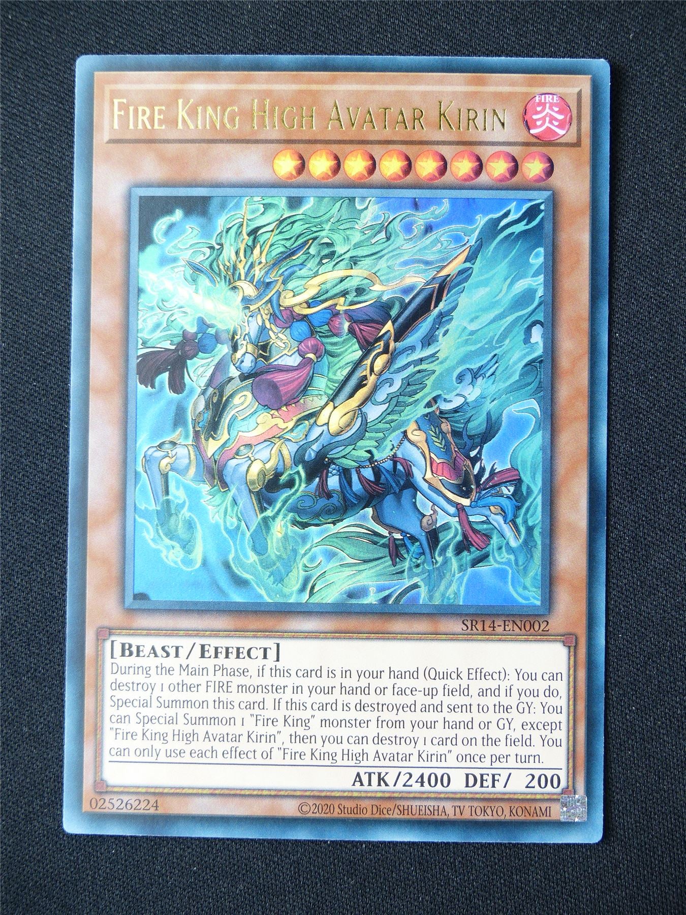 Fire King High avatar Kirin SR14 Ultra Rare - 1st ed Yugioh Card #92P