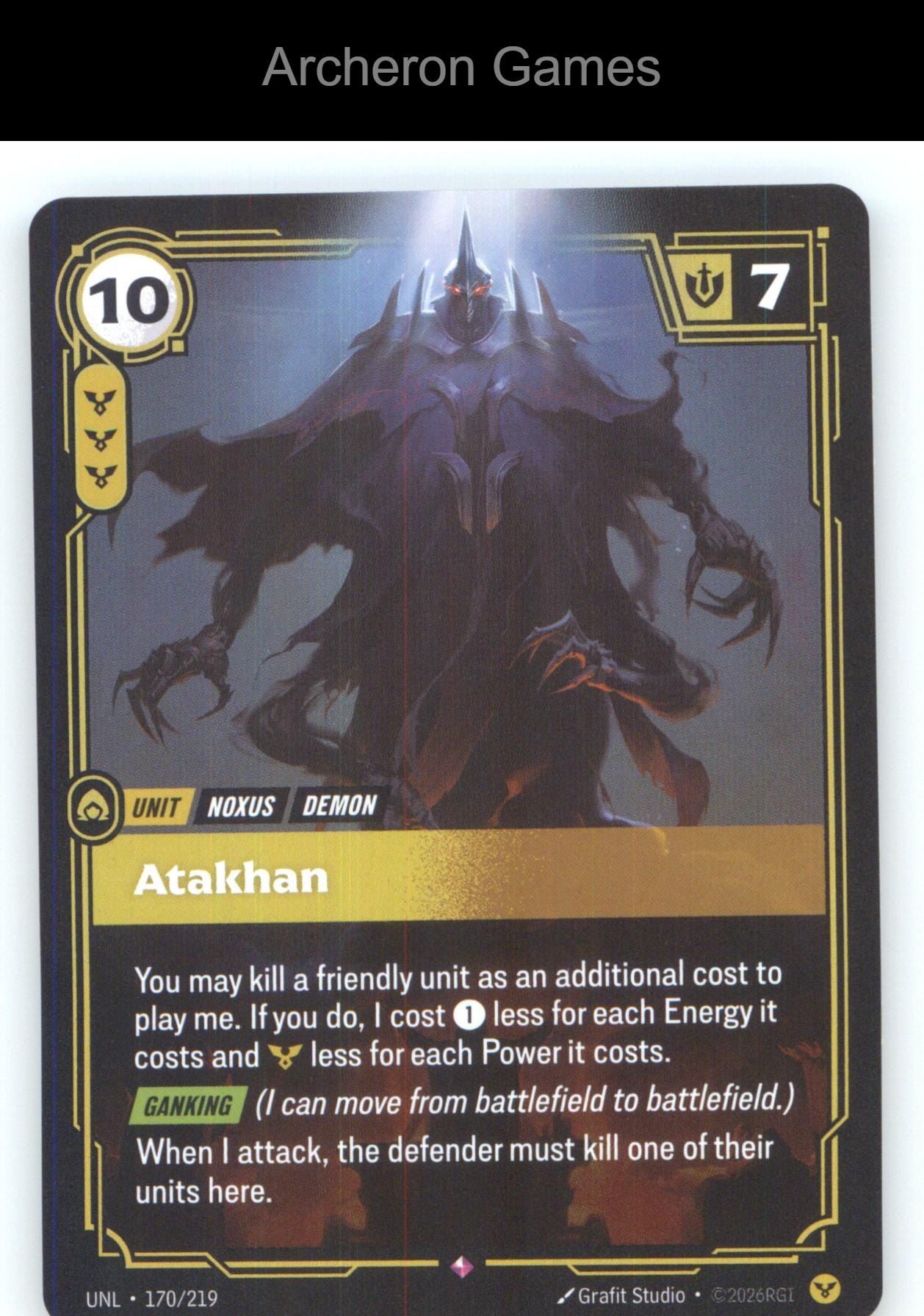 Atakhan UNL 170/219 R Unleashed Riftbound Card Foil