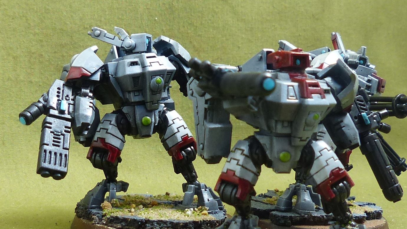 XV8 Crisis Battlesuit Team painted - Tau Empire - Warhammer 40K #1QC