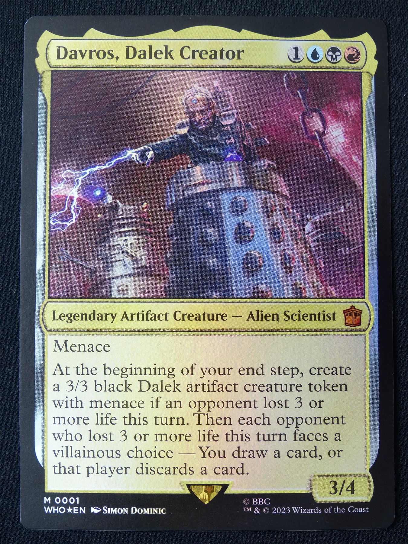 Davros Dalek Creator Foil - WHO - Mtg Card #2C3