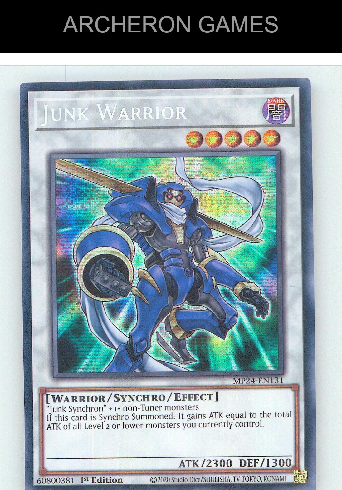 Junk Warrior Prismatic Secret Rare YUGIOH Card 1st Edition