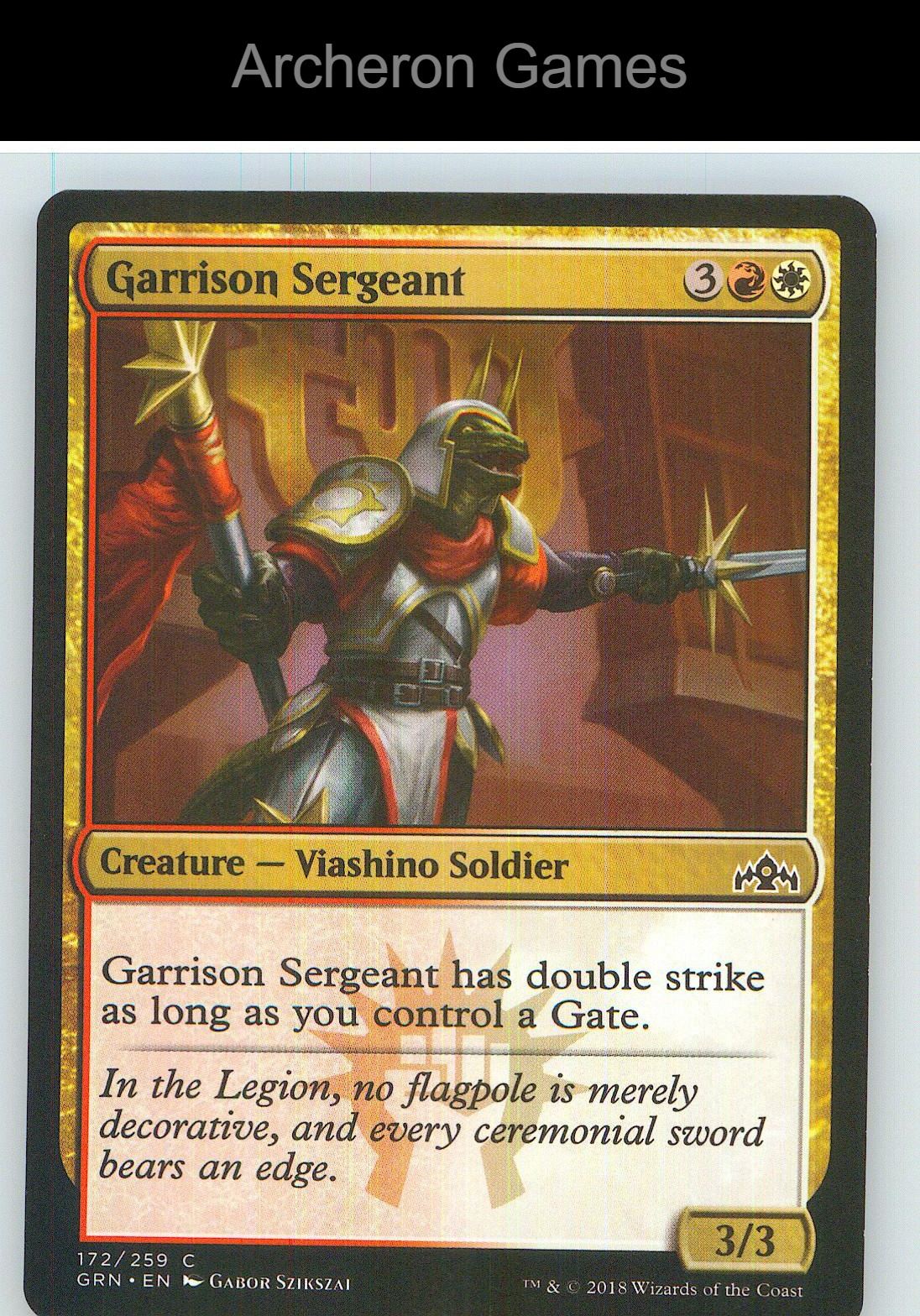 Garrison Sergeant GRN 172 C MTG Card NM/EX+
