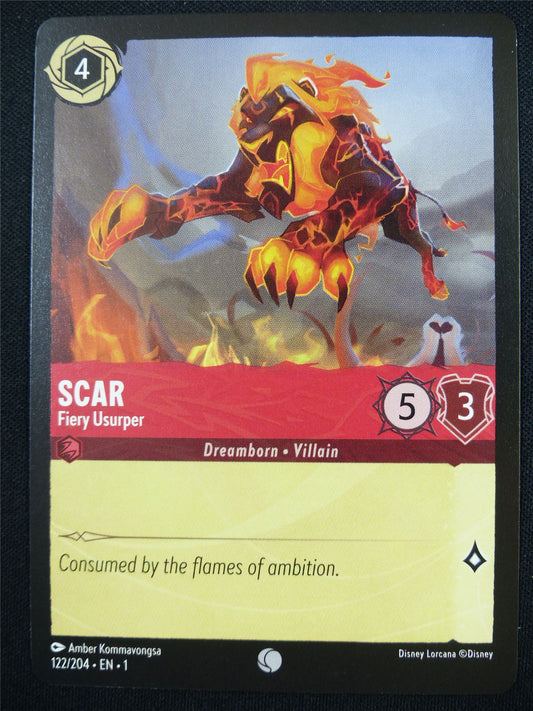 Scar Fiery Usurper 122/204 - Lorcana Card #4Q8