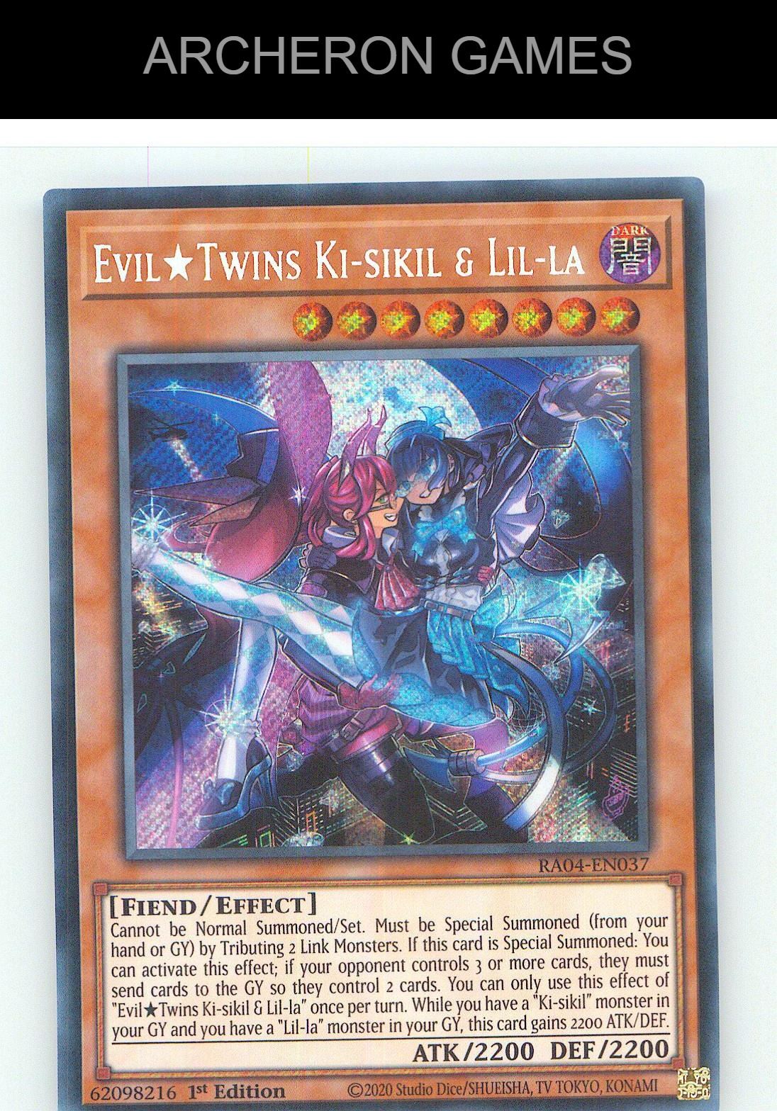 Evil Twins Ki-sikil & Lil-la (Secret Rare) SEC YUGIOH Card 1st Edition