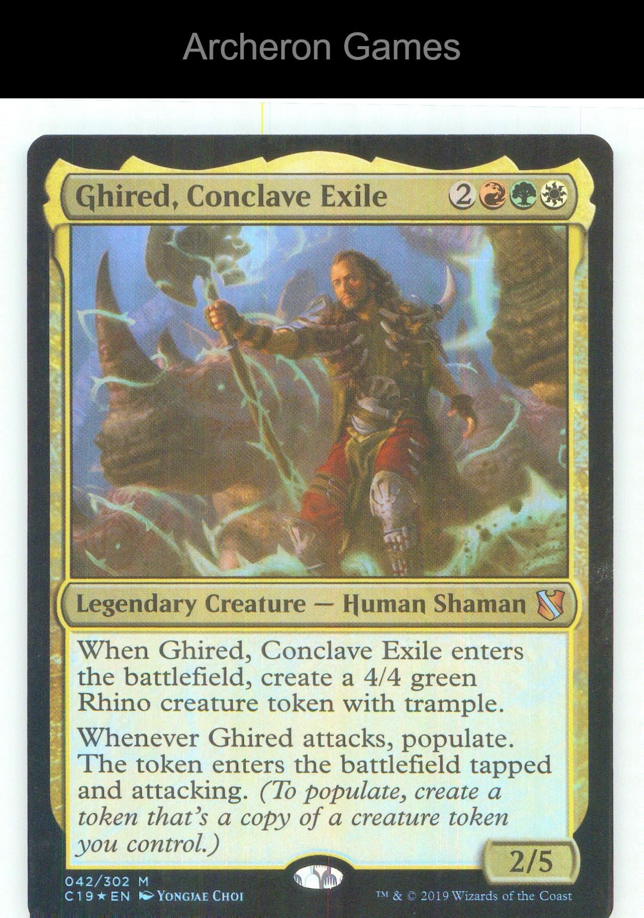 Ghired, Conclave Exile C19 42 Mythic MTG Card NM/EX+ Foil