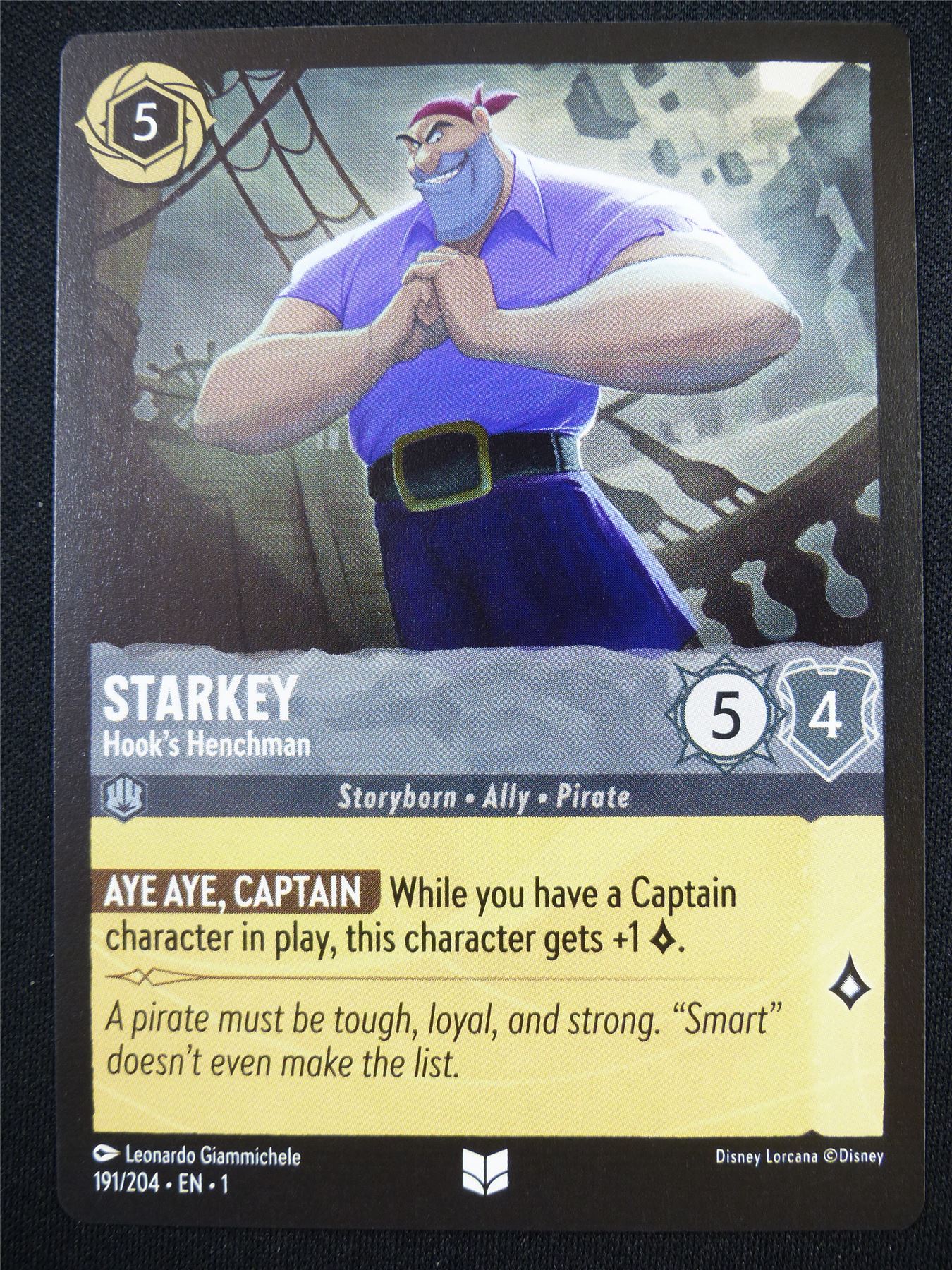Starkey Hook's Henchman 191/204 - Lorcana Card #4O6