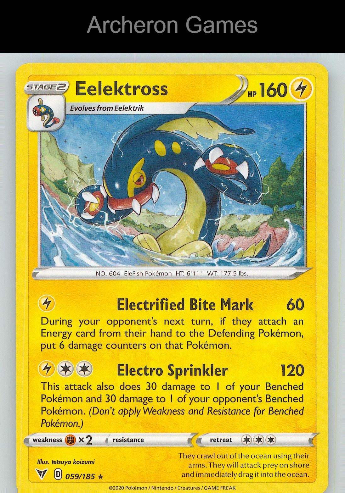 Pokemon Card Eelektross VIV 059/185 R Vivid Voltage