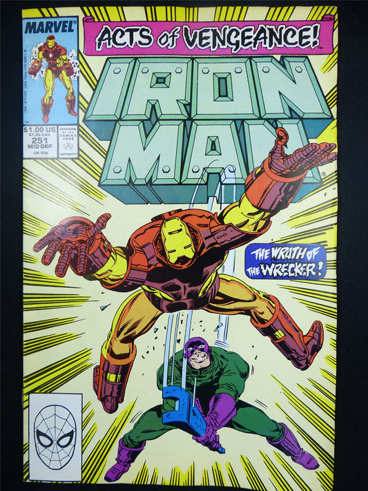 IRON Man #251 Acts of Vengeance! - Marvel Comic #44L