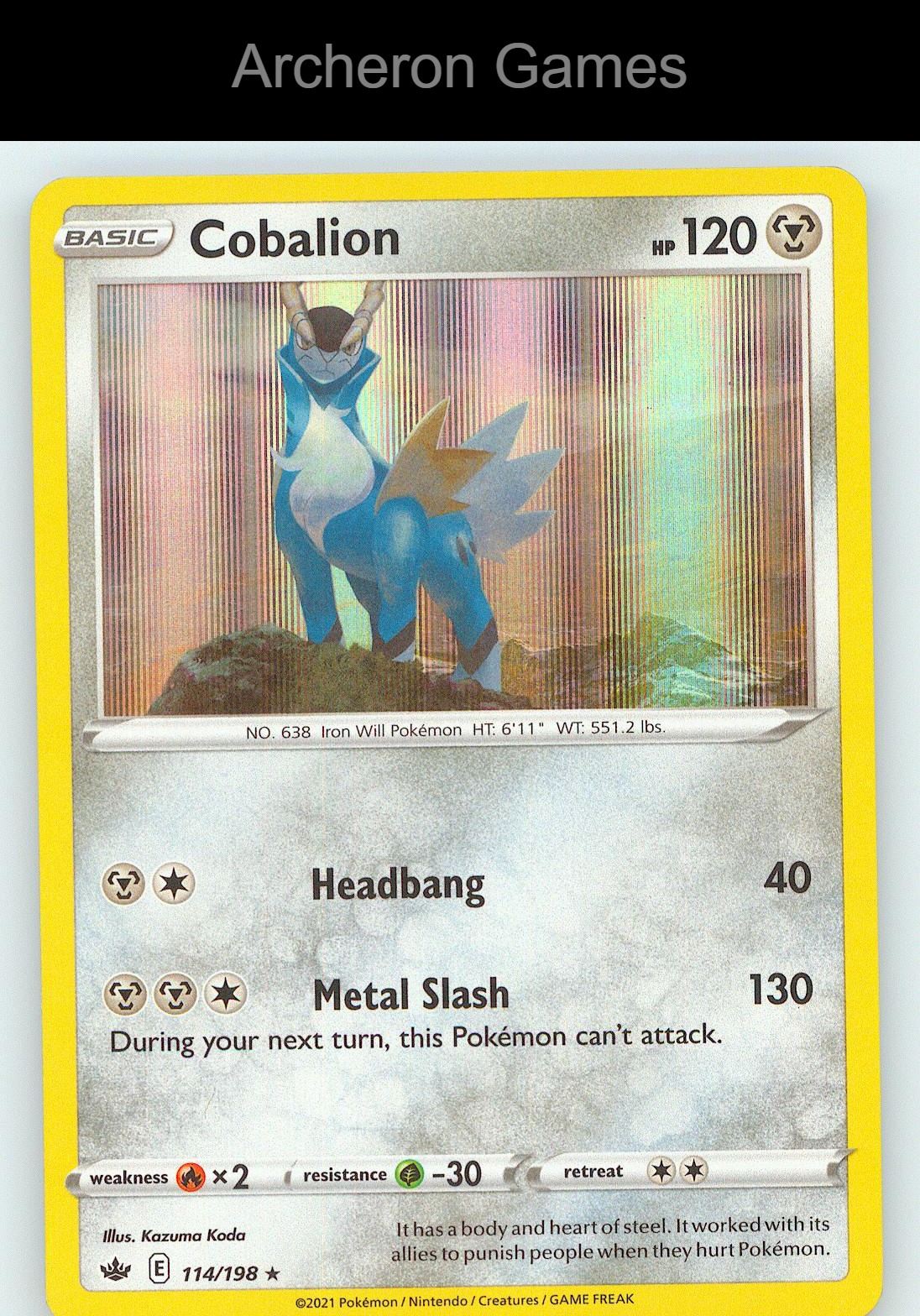 Pokemon Card Cobalion PR 114/198 R Deck Exclusives