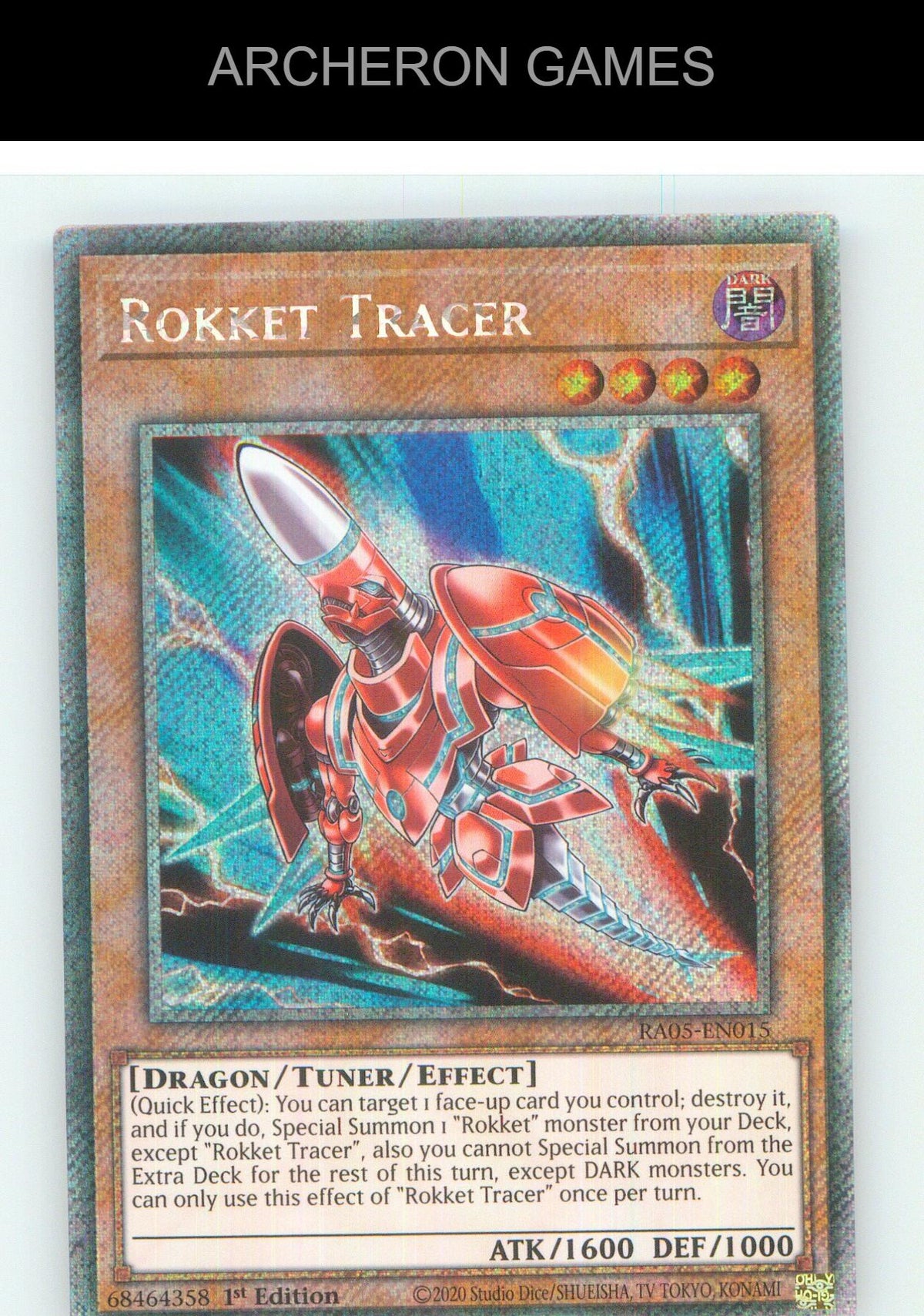 Rokket Tracer (Platinum Secret Rare) YUGIOH Card 1st Edition
