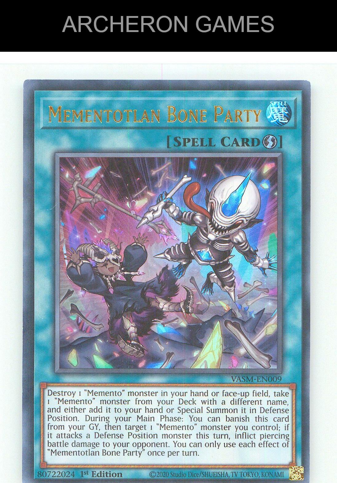 Mementotlan Bone Party Ultra Rare YUGIOH Card 1st Edition
