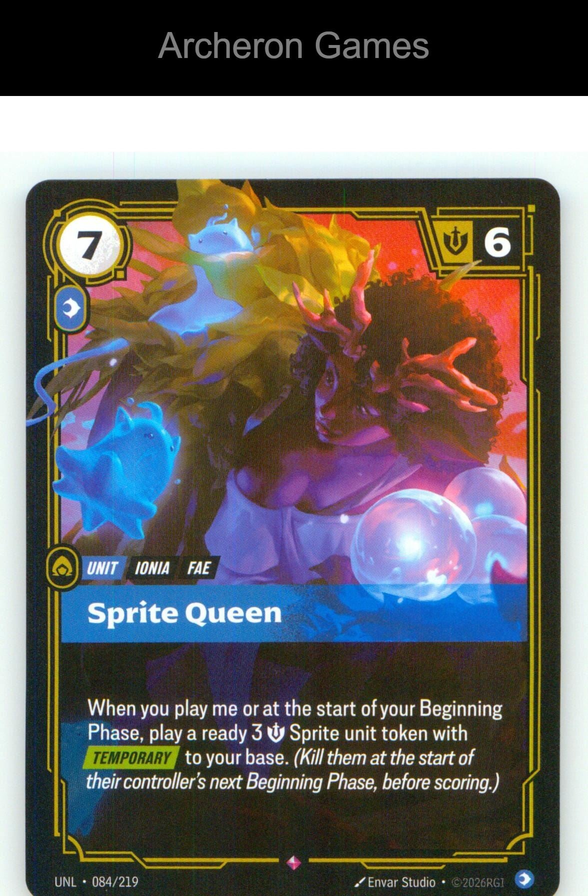Sprite Queen UNL 084/219 R Unleashed Riftbound Card