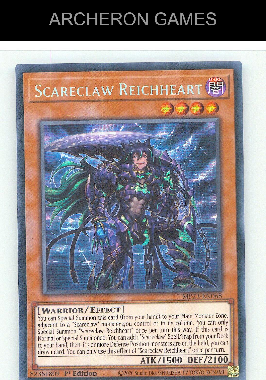 Scareclaw Reichheart Prismatic Secret Rare YUGIOH Card 1st Edition