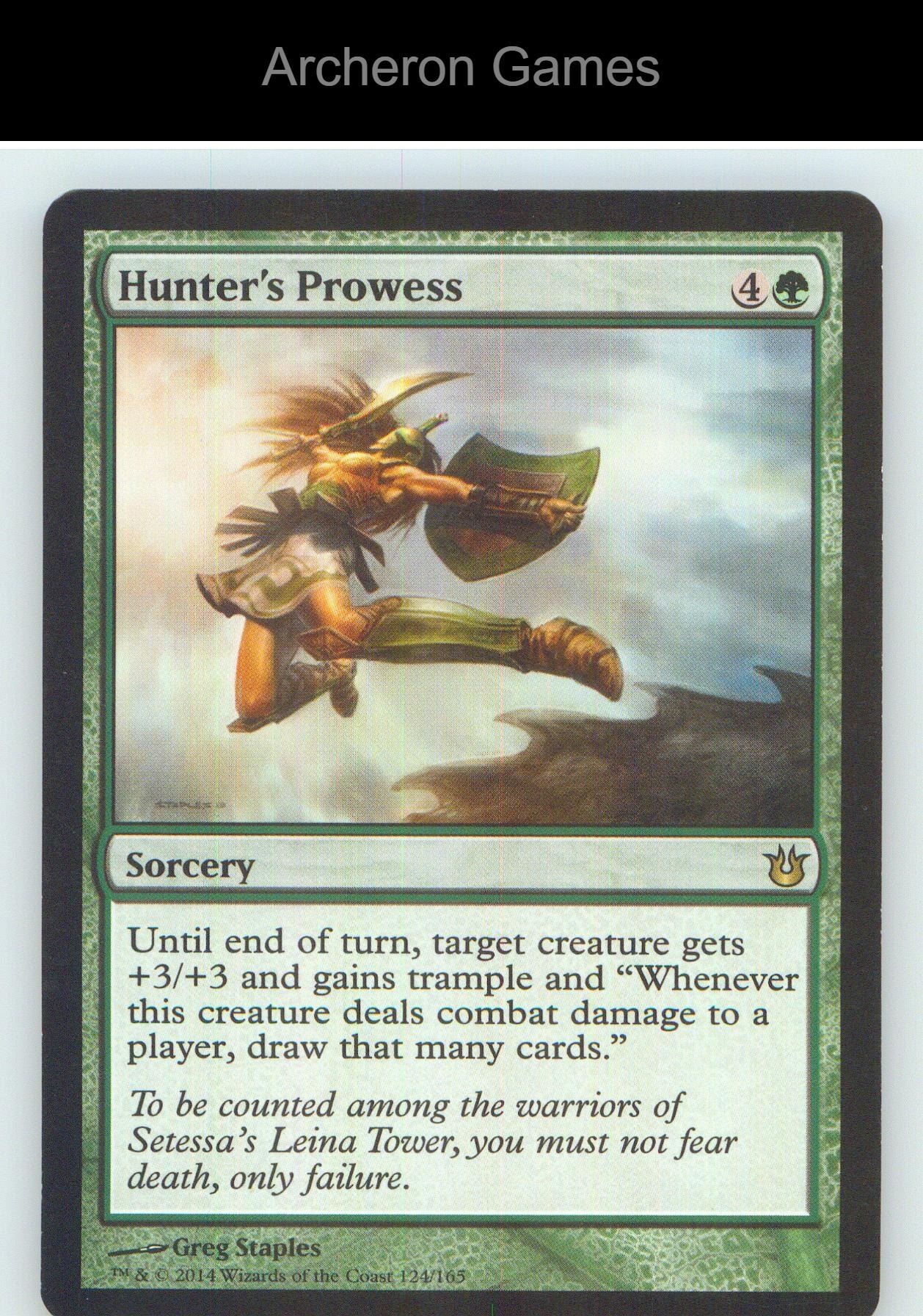 Hunter's Prowess BNG 124 R MTG Card NM/EX+