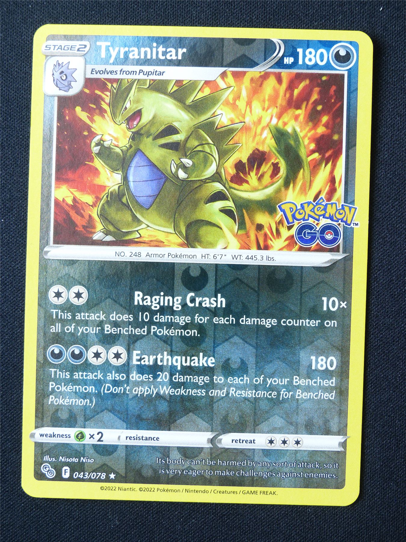 Tyranitar 043/078 Reverse Holo - Pokemon Card #6NV