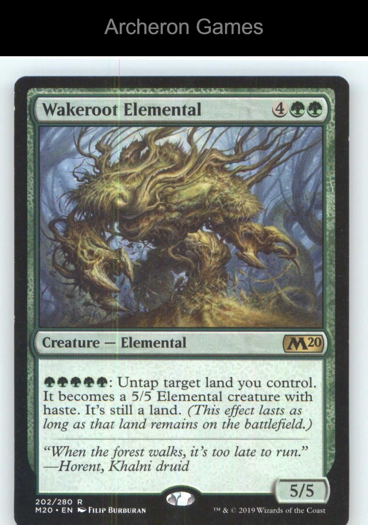 Wakeroot Elemental M20 202 R MTG Card NM/EX+
