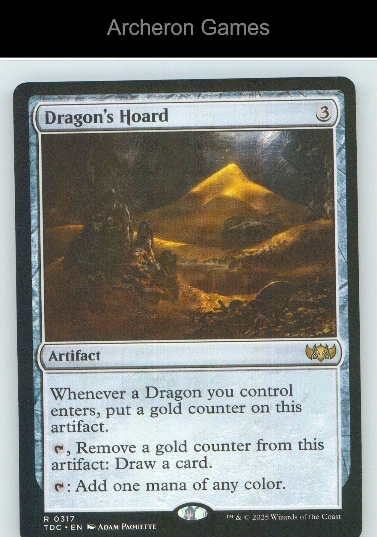 Dragon's Hoard TDC 317 R MTG Card NM/EX+