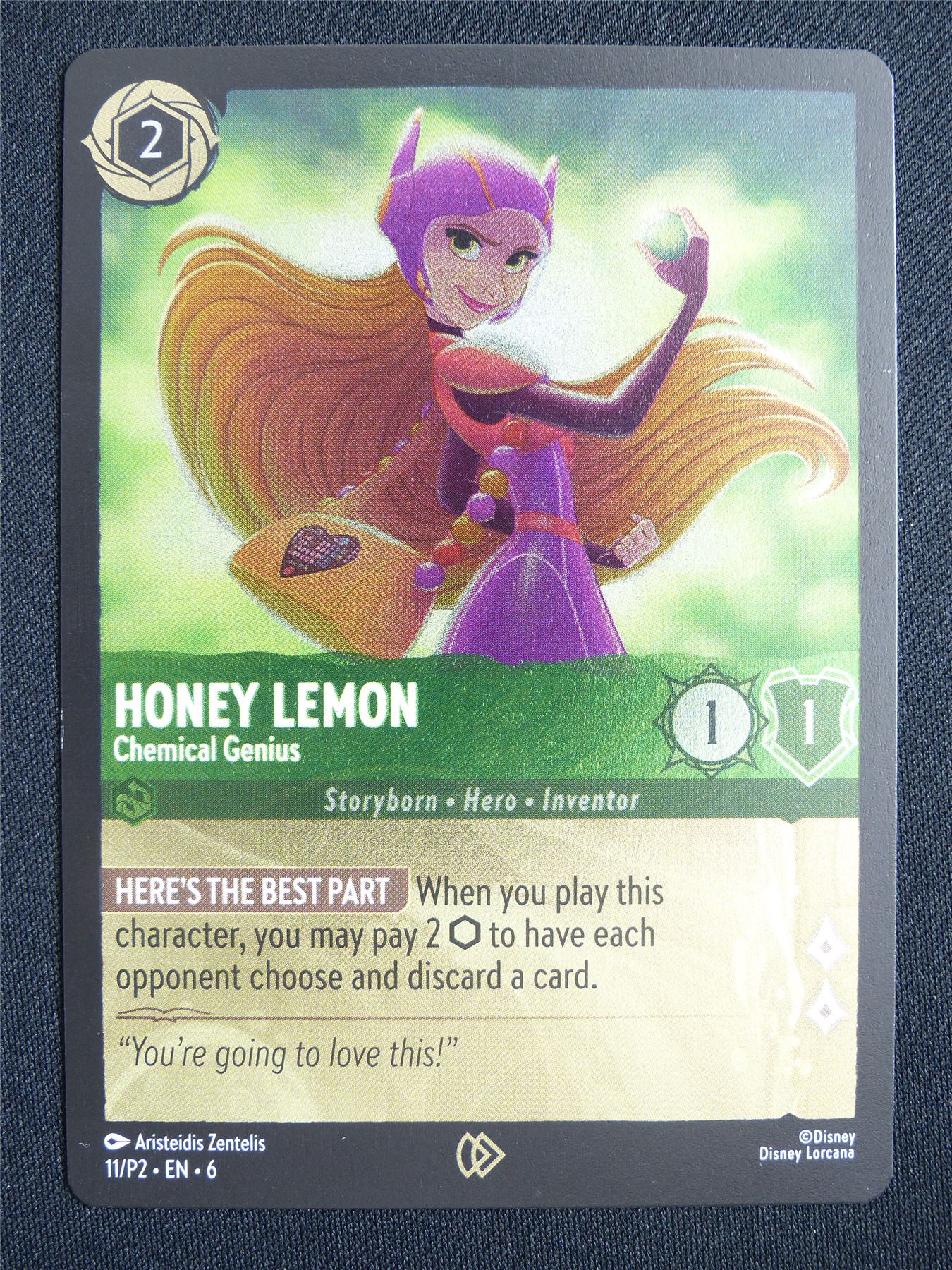 Honey Lemon Chemical Genius 11/P2 Foil - Lorcana Card #13J