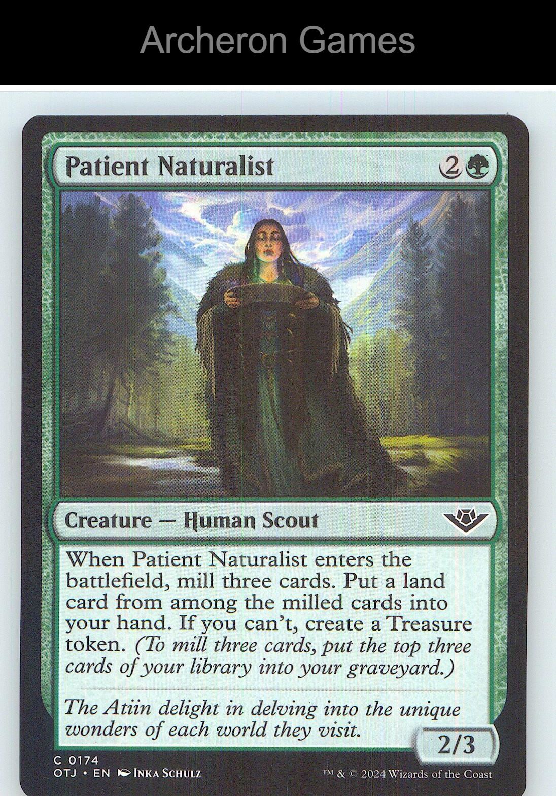 Patient Naturalist OTJ 174 C MTG Card NM/EX+