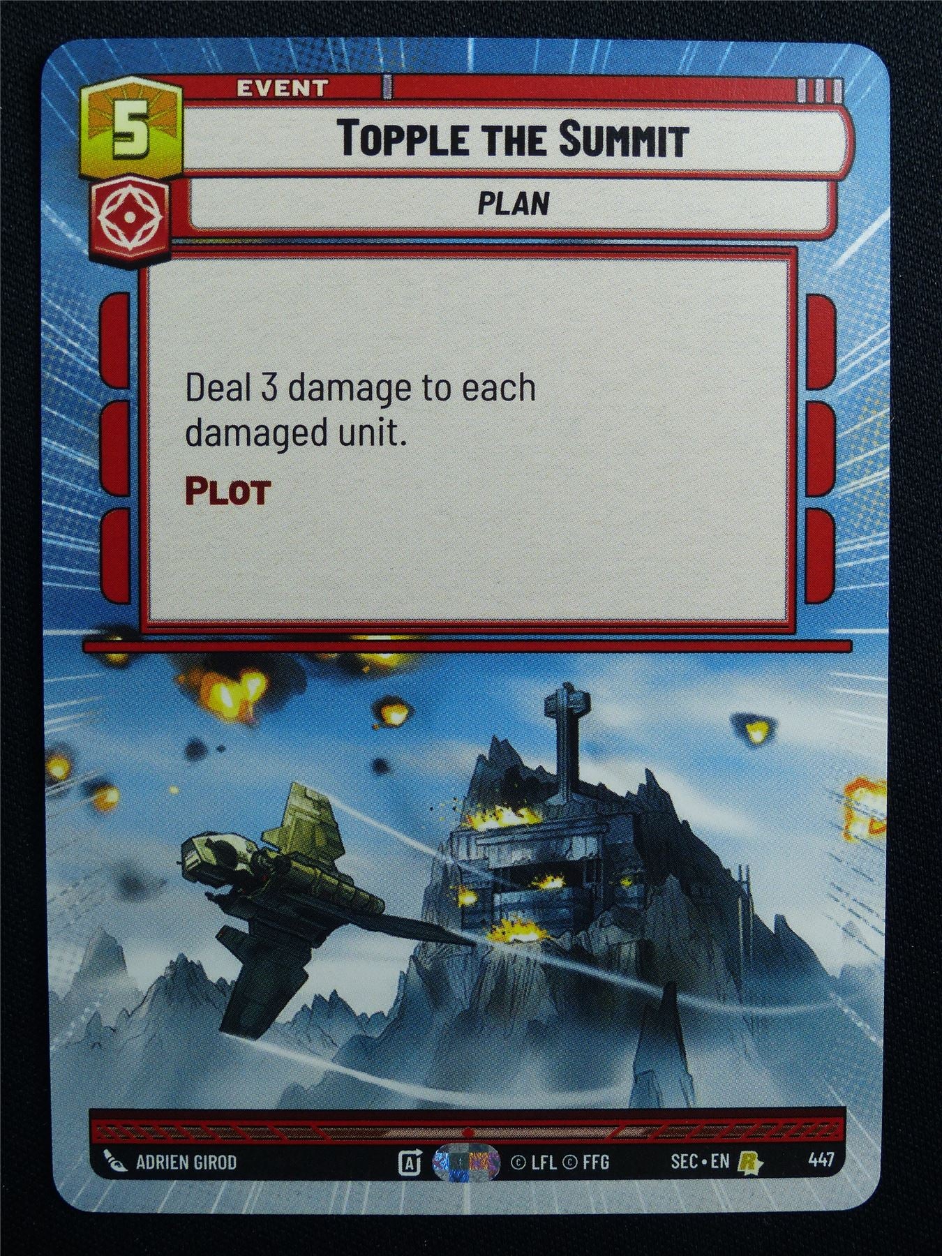 Topple the Summit 447 Hyperspace - Star Wars Unlimited Card #A7