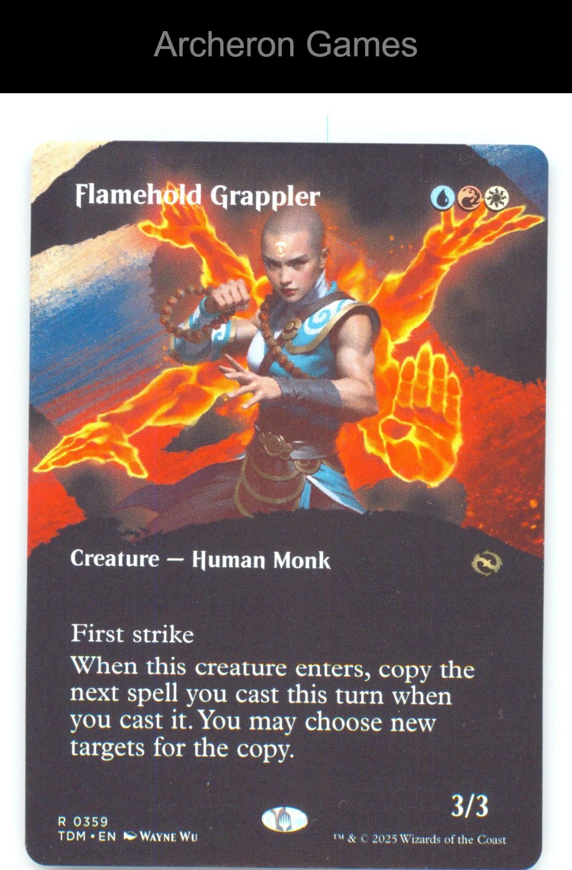 Flamehold Grappler (Borderless) TDM 359 R MTG Card NM/EX+