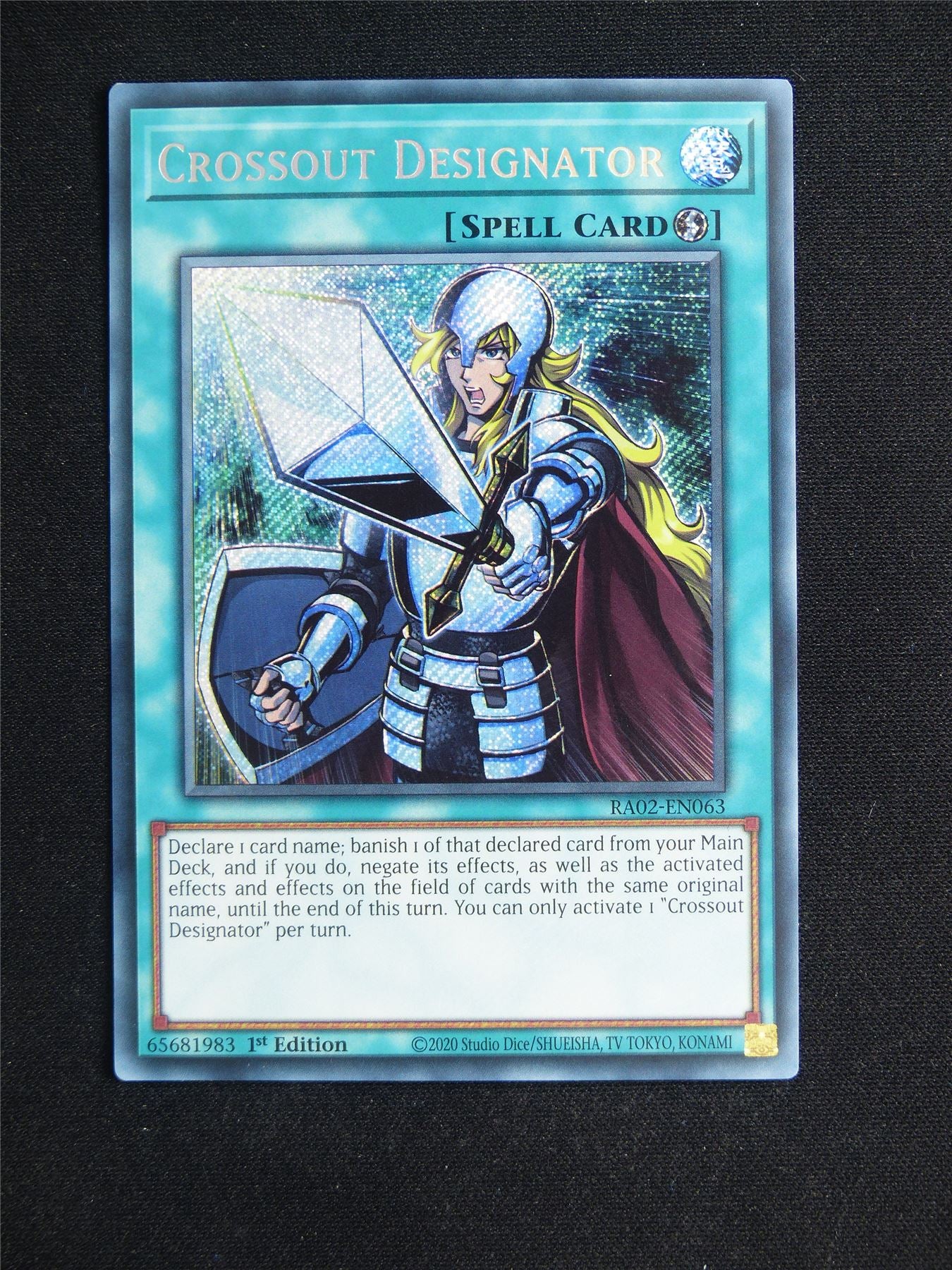 Crossout Designator RA02 Secret Rare - 1st ed Yugioh Card #22H Archeron Crossout Designator RA02 Secret Rare - 1st ed Yugioh Card #22H Archeron
