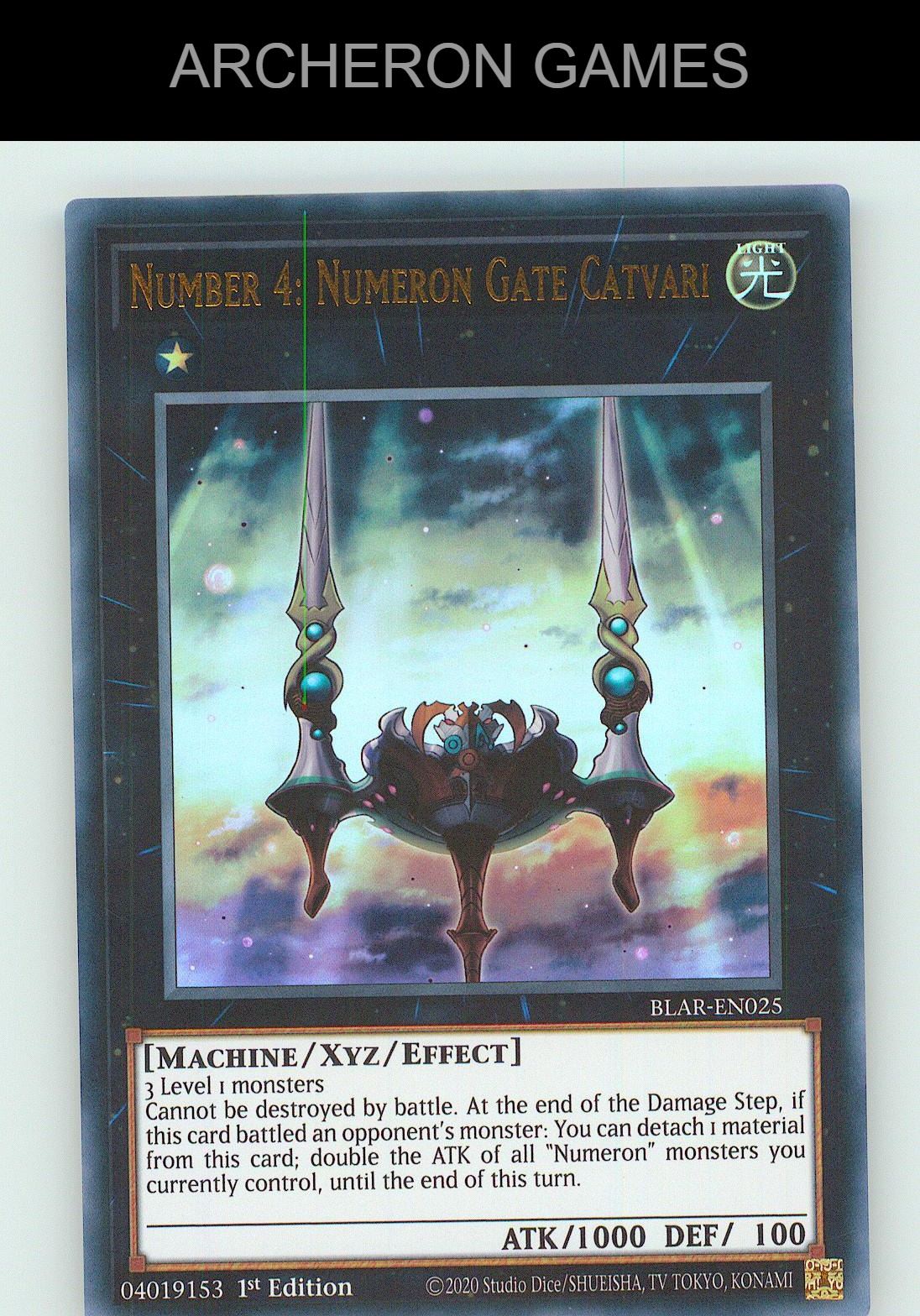 Number 4: Numeron Gate Catvari UR YUGIOH Card 1st Edition