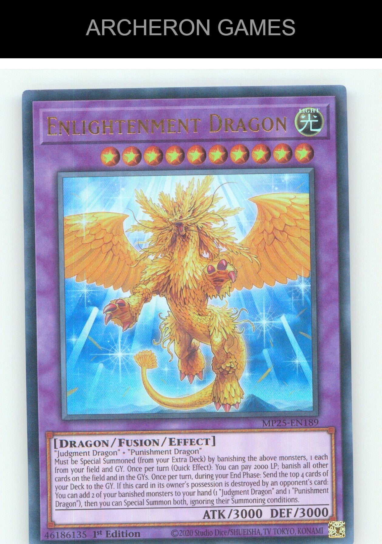 Enlightenment Dragon UR YUGIOH Card 1st Edition
