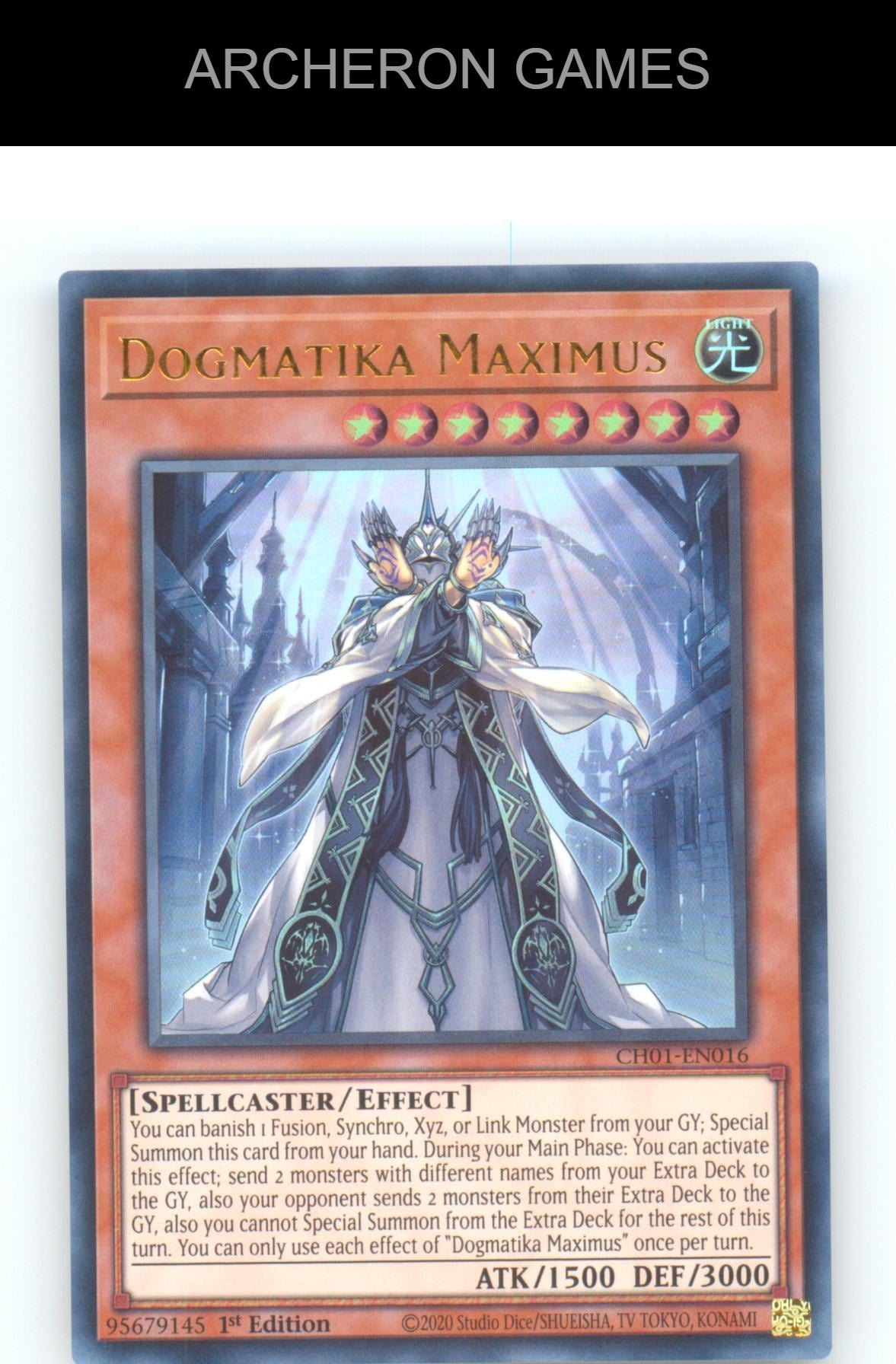 Dogmatika Maximus Ultra Rare YUGIOH Card 1st Edition