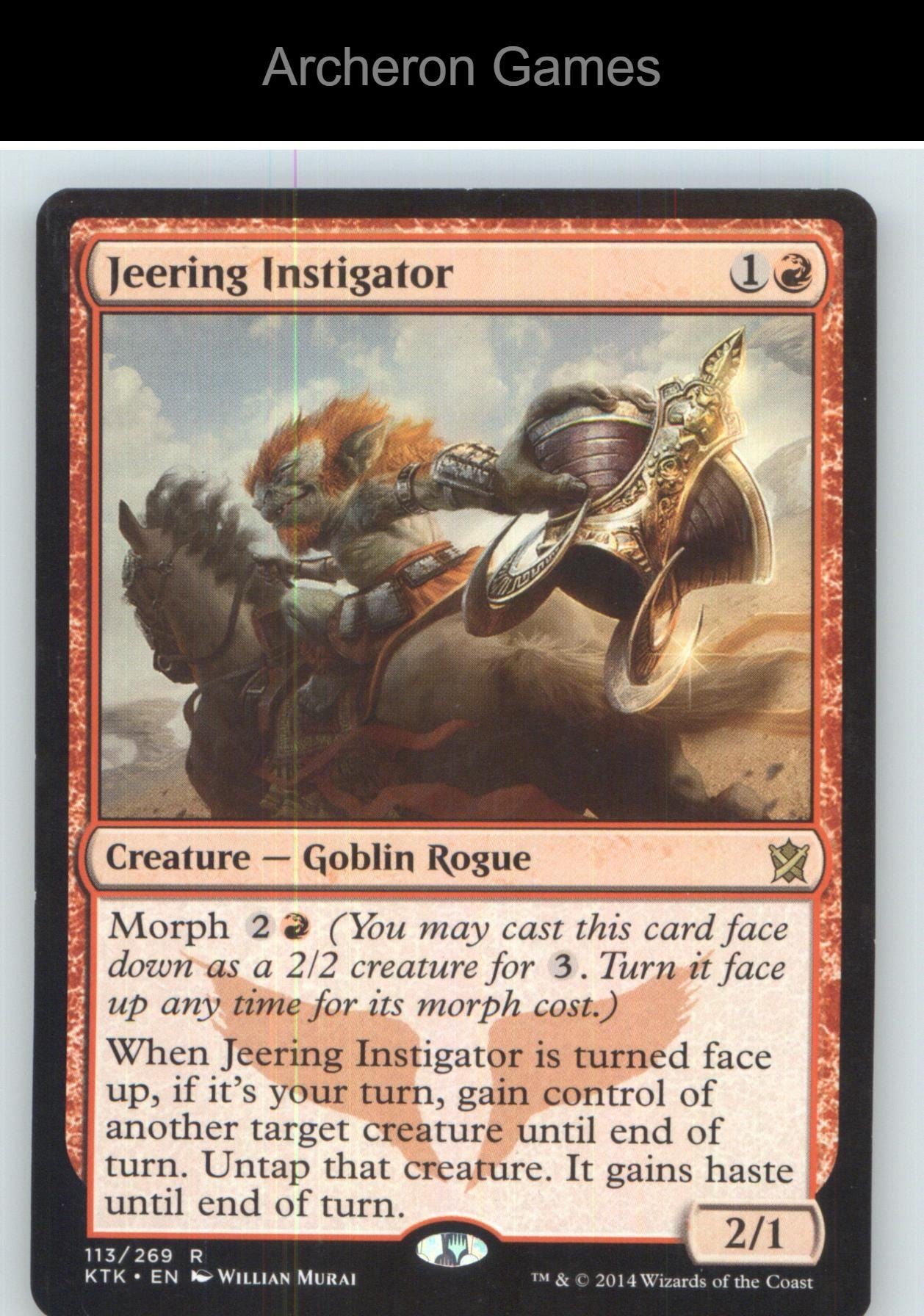 Jeering Instigator KTK 113 R MTG Card NM/EX+