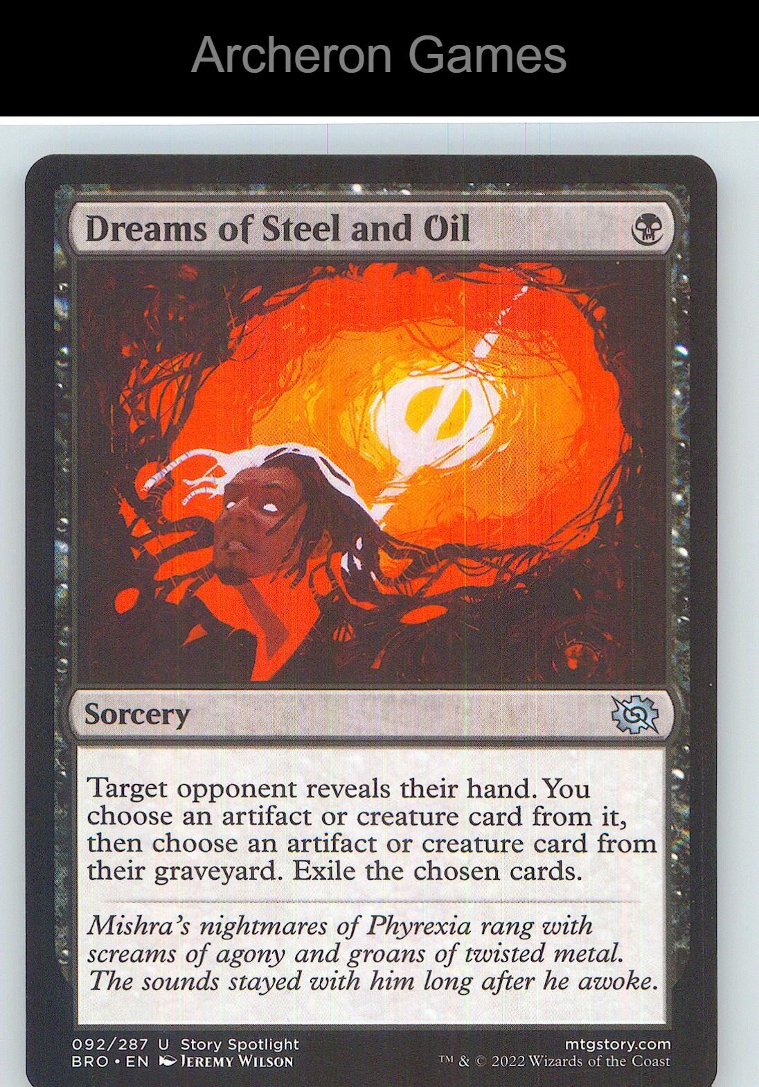 Dreams of Steel and Oil BRO 92 UC MTG Card NM/EX+