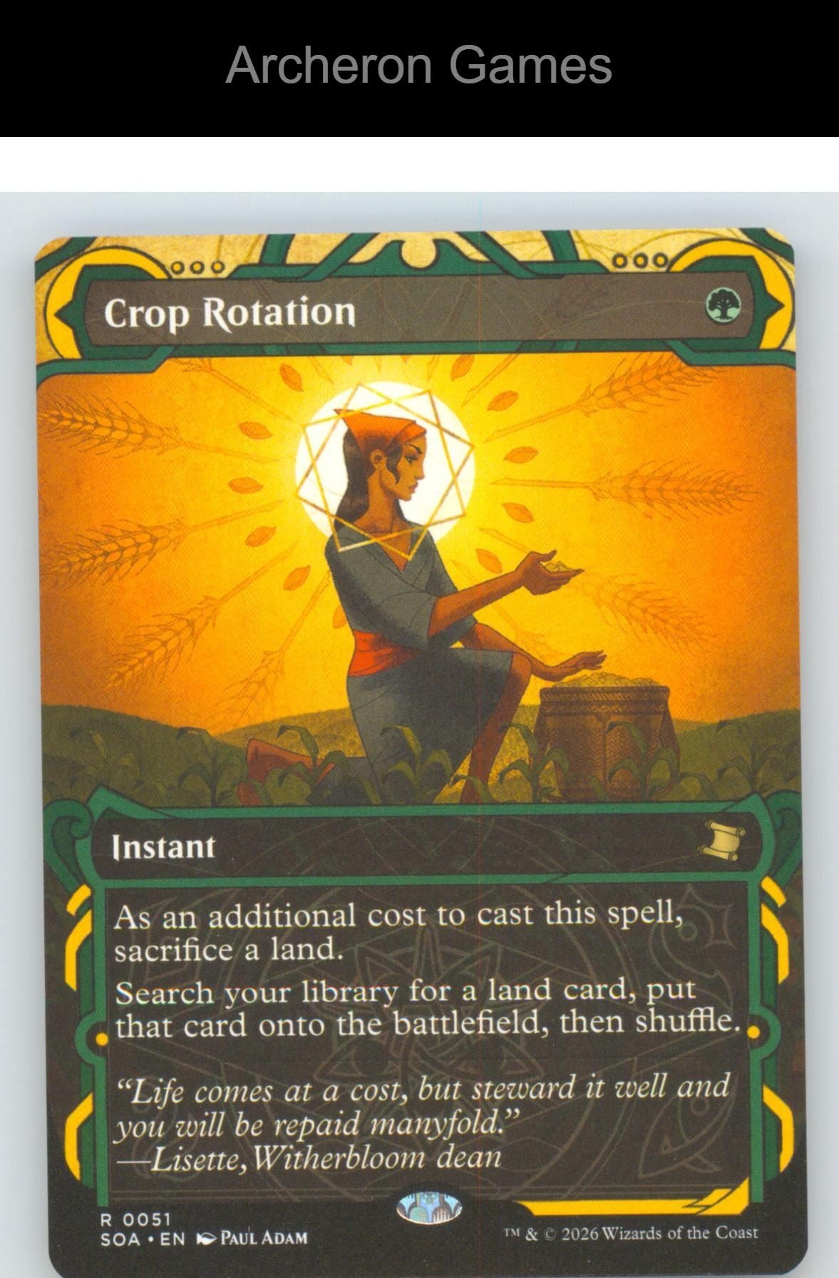 Crop Rotation SOA 51 R MTG Card Secrets of Strixhaven: Mystical Archive