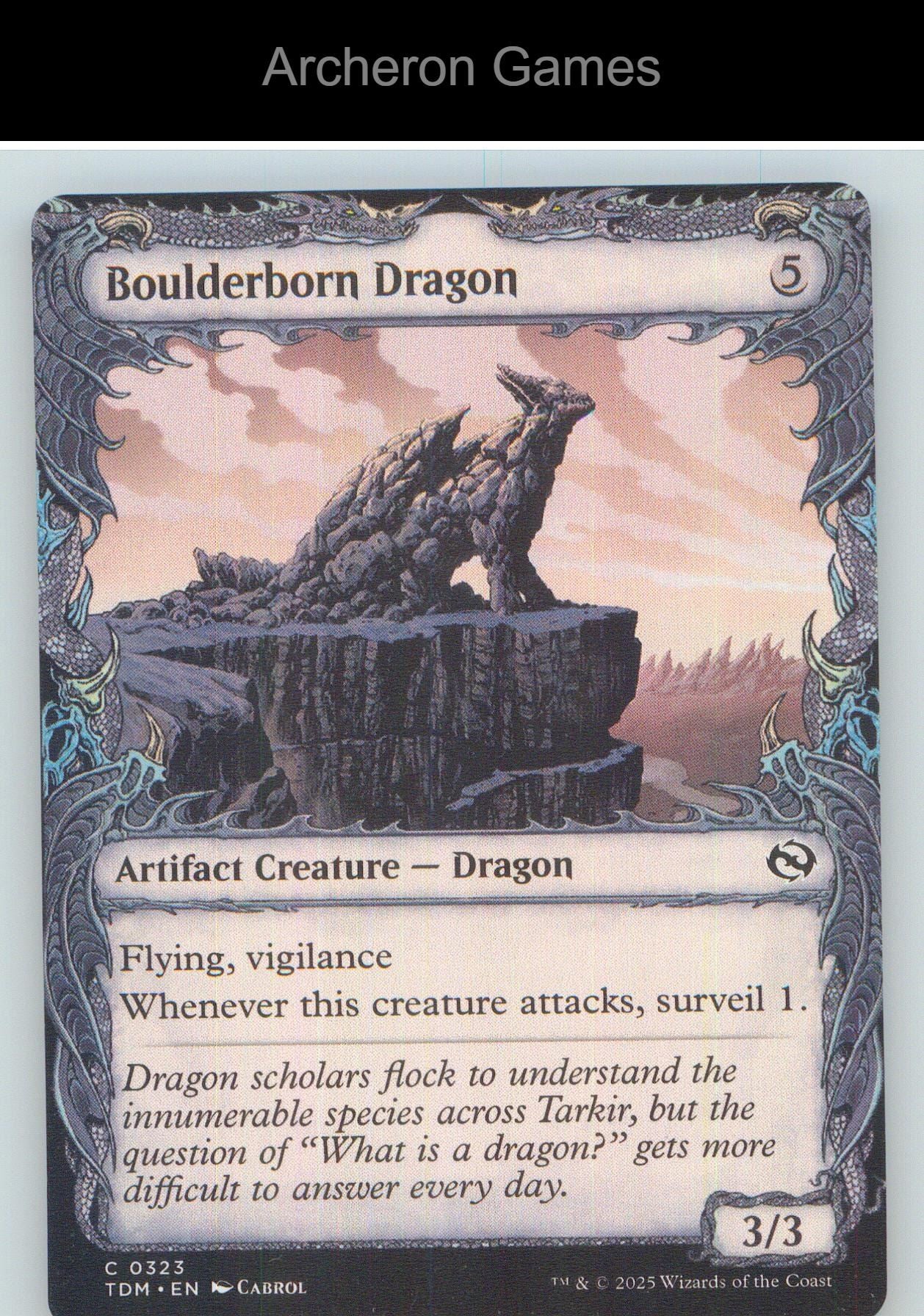 Boulderborn Dragon (Showcase) TDM 323 C MTG Card NM/EX+