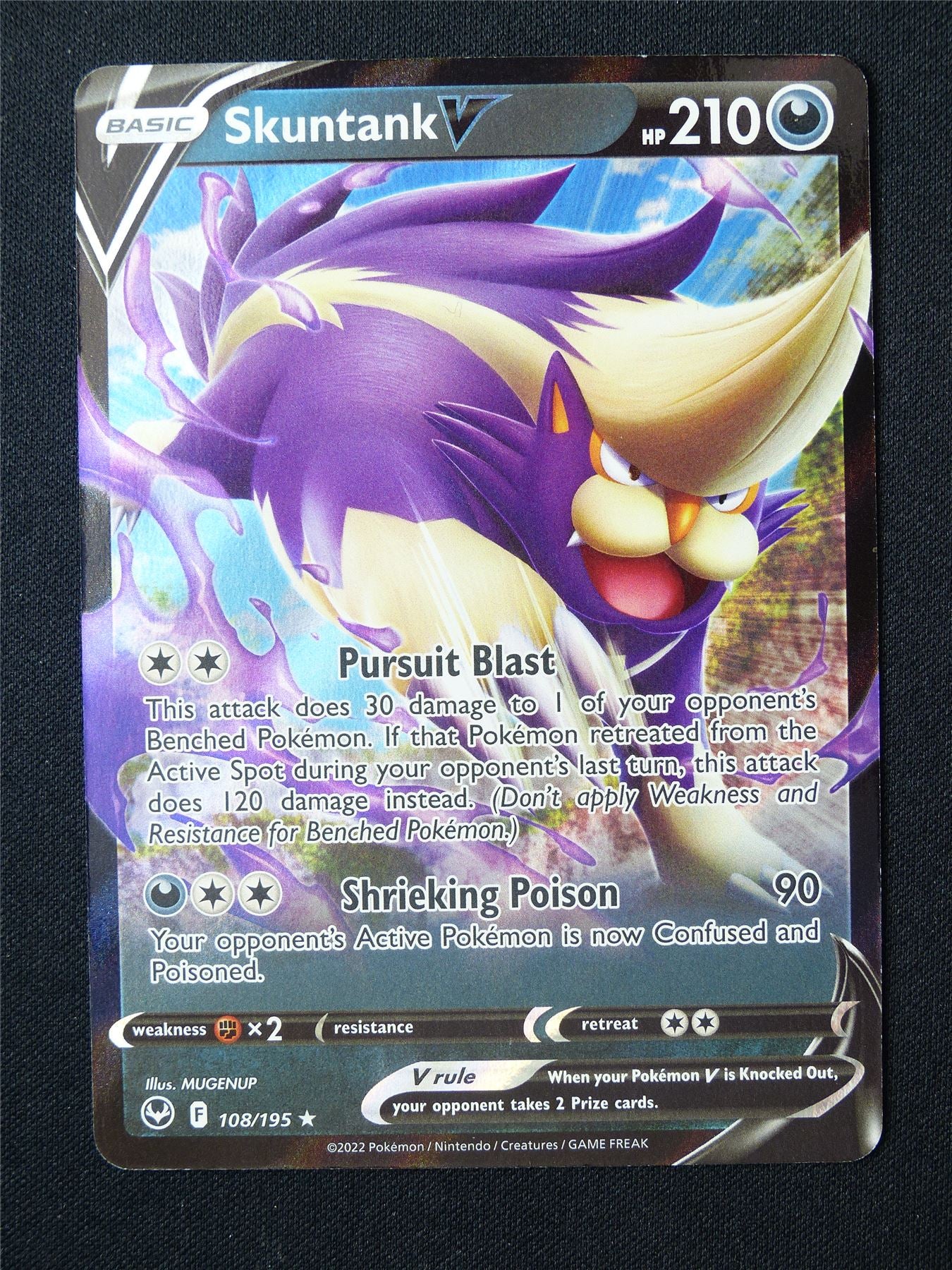 Skuntank V 108/195 Holo - Pokemon Card #6L4