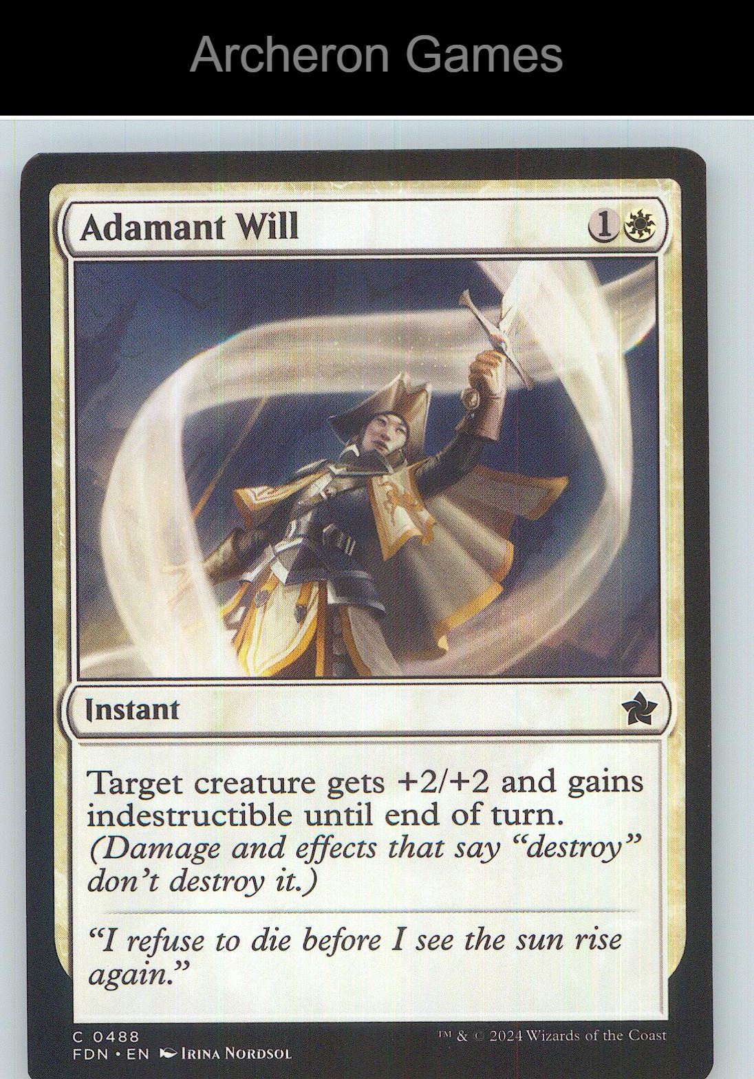Adamant Will FDN 488 C MTG Card NM/EX+