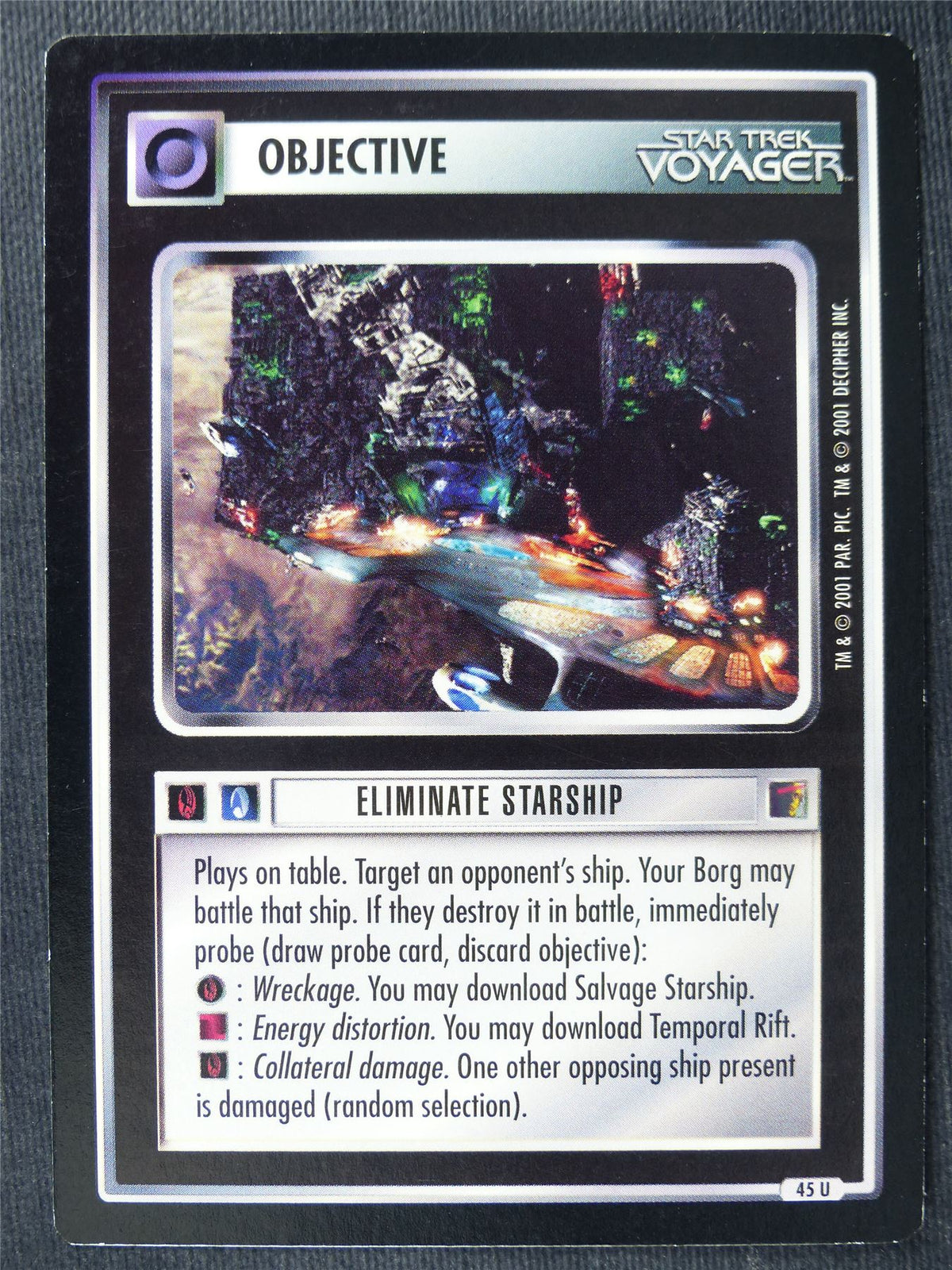 Eliminate Starship - Voyager - Star Trek Cards #10J