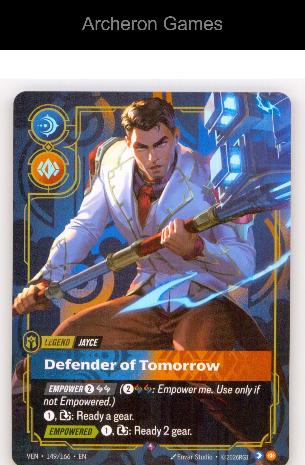 Jayce - Defender of Tomorrow VEN 149/166 R Vendetta Riftbound Card