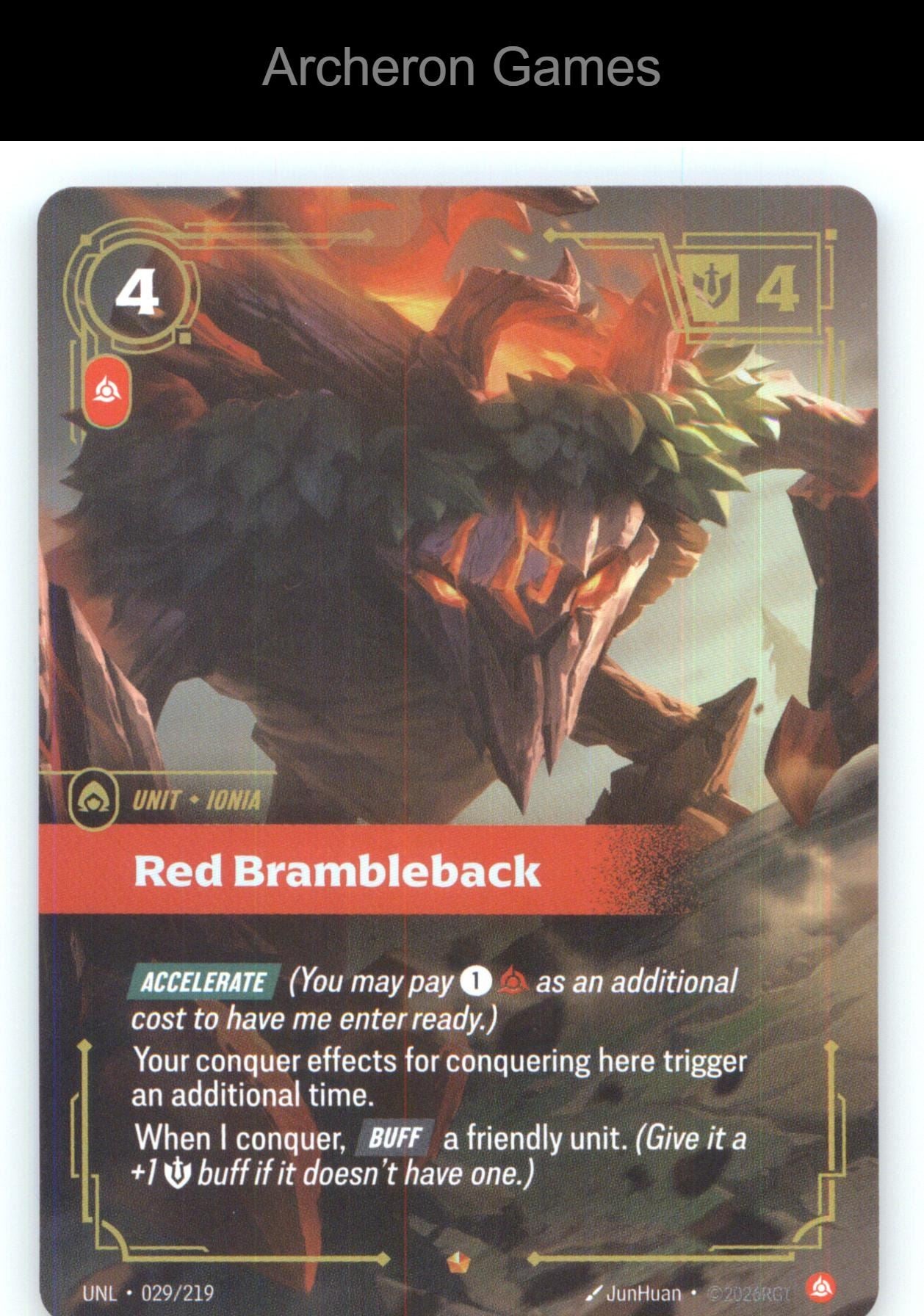 Red Brambleback UNL 029/219 Epic Unleashed Riftbound Card Foil