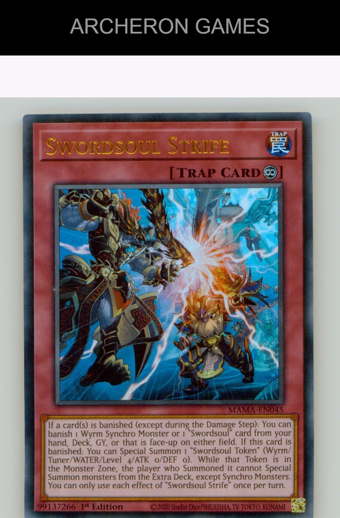 Swordsoul Strife Ultra Rare YUGIOH Card 1st Edition