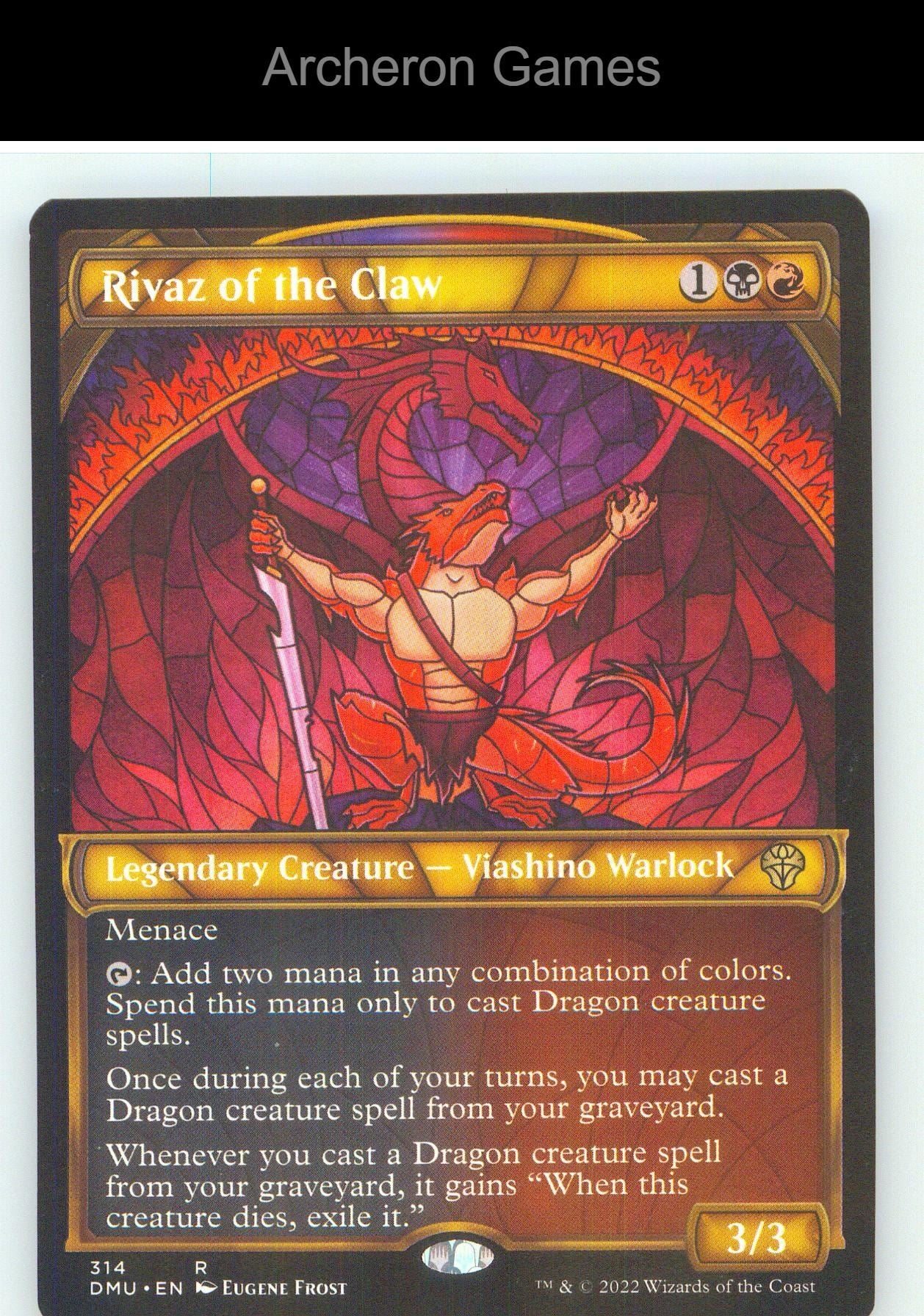 Rivaz of the Claw (Showcase) DMU 314 R MTG Card NM/EX+