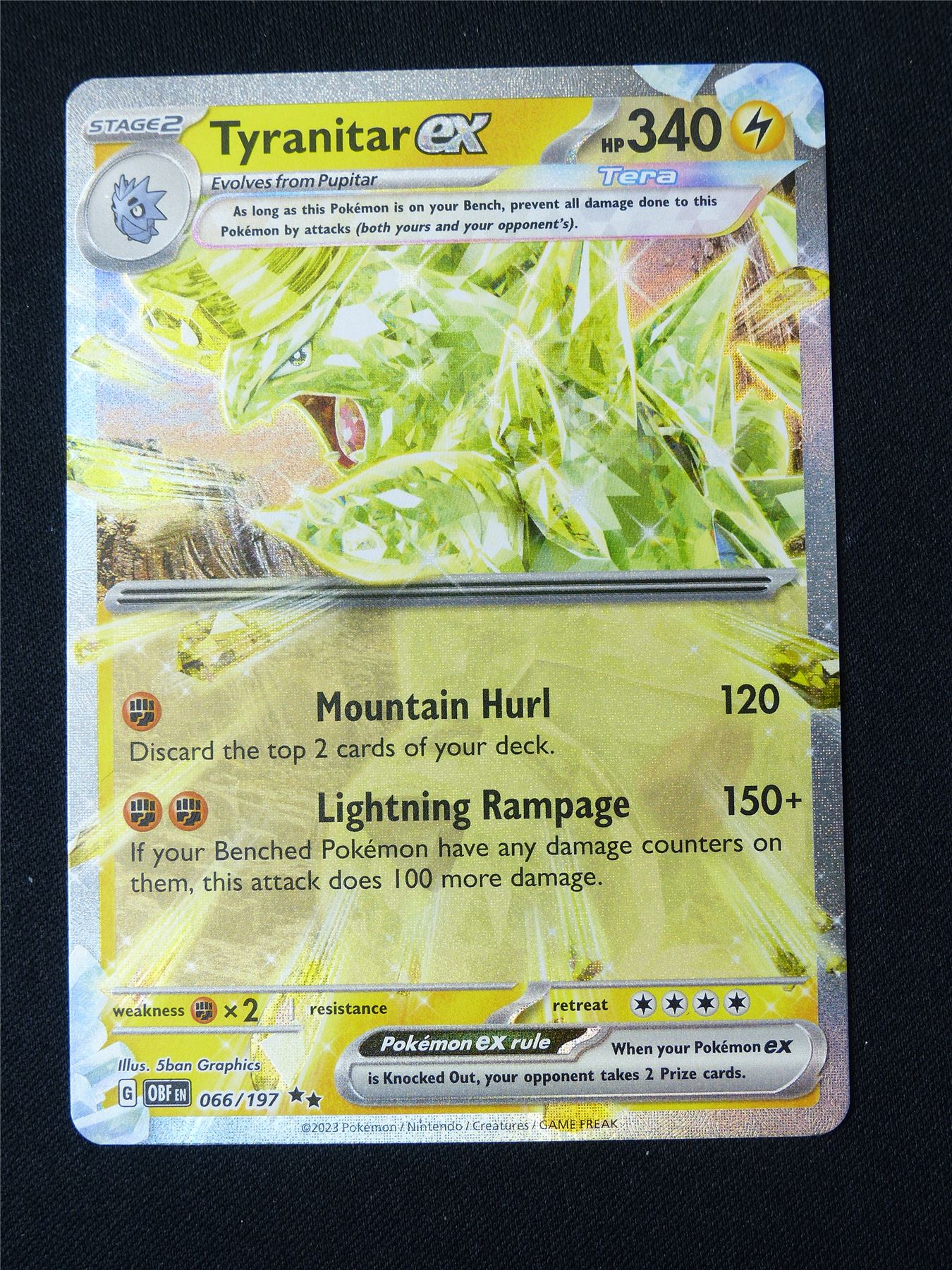 Tyranitar EX 066/197 Textured Holo - Pokemon Card #1YL