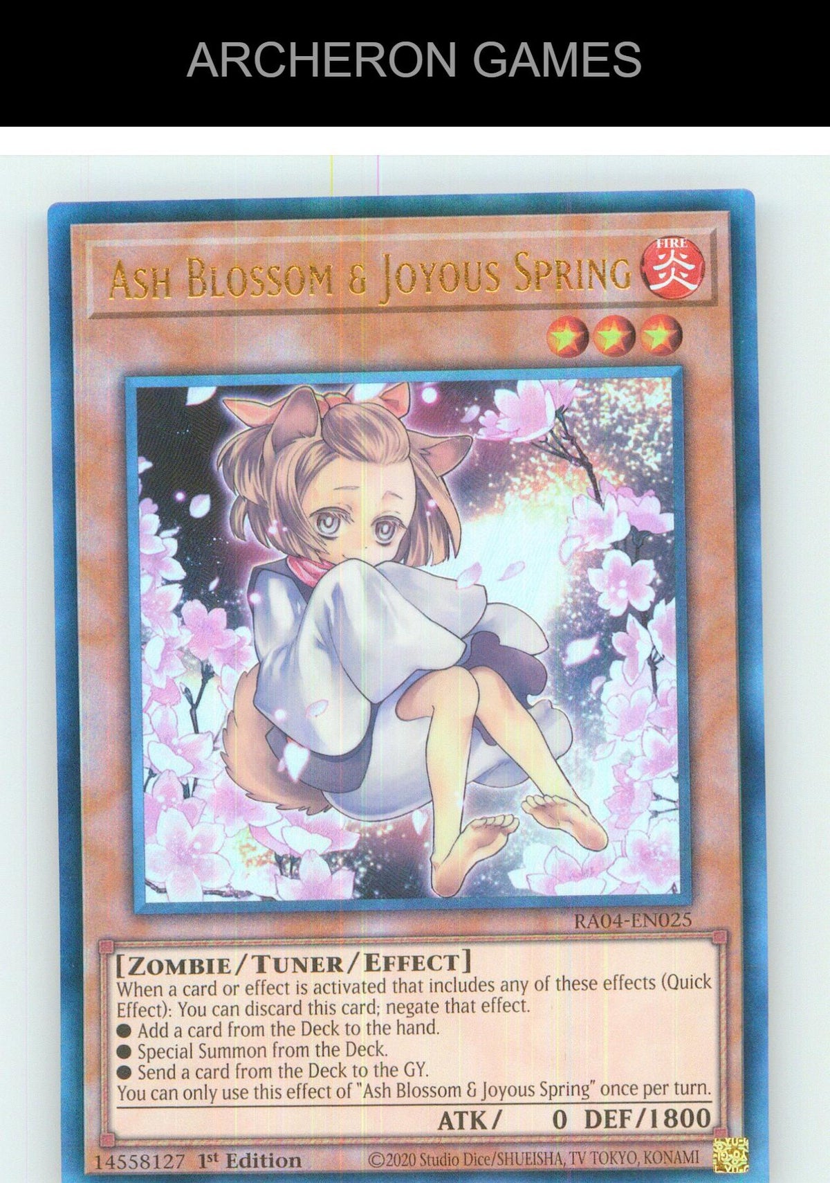 Ash Blossom & Joyous Spring (Alternate Art) (PCR) YUGIOH Card 1st Edition