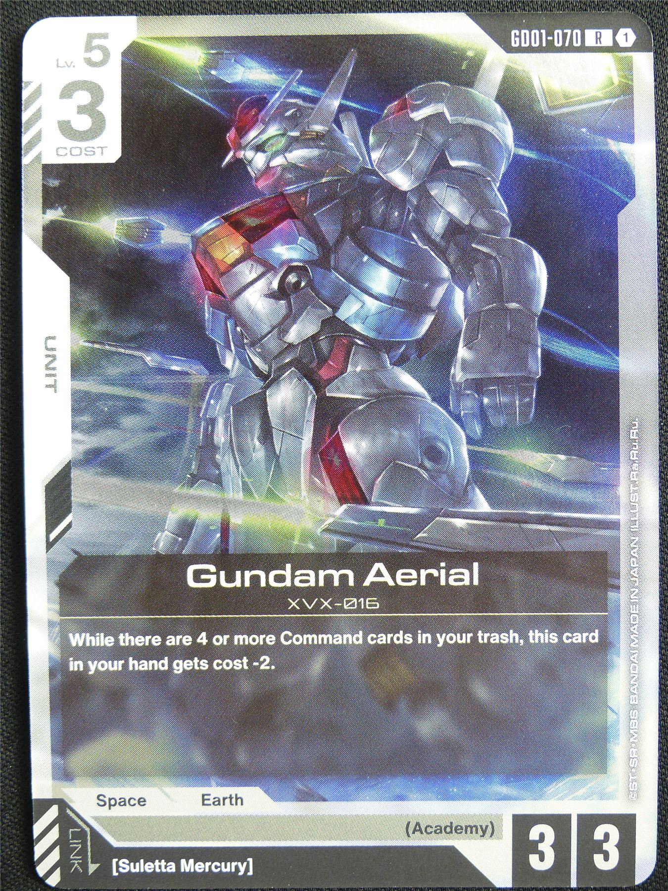 Gundam Aerial GD01-070 R - Gundam Card #5PI